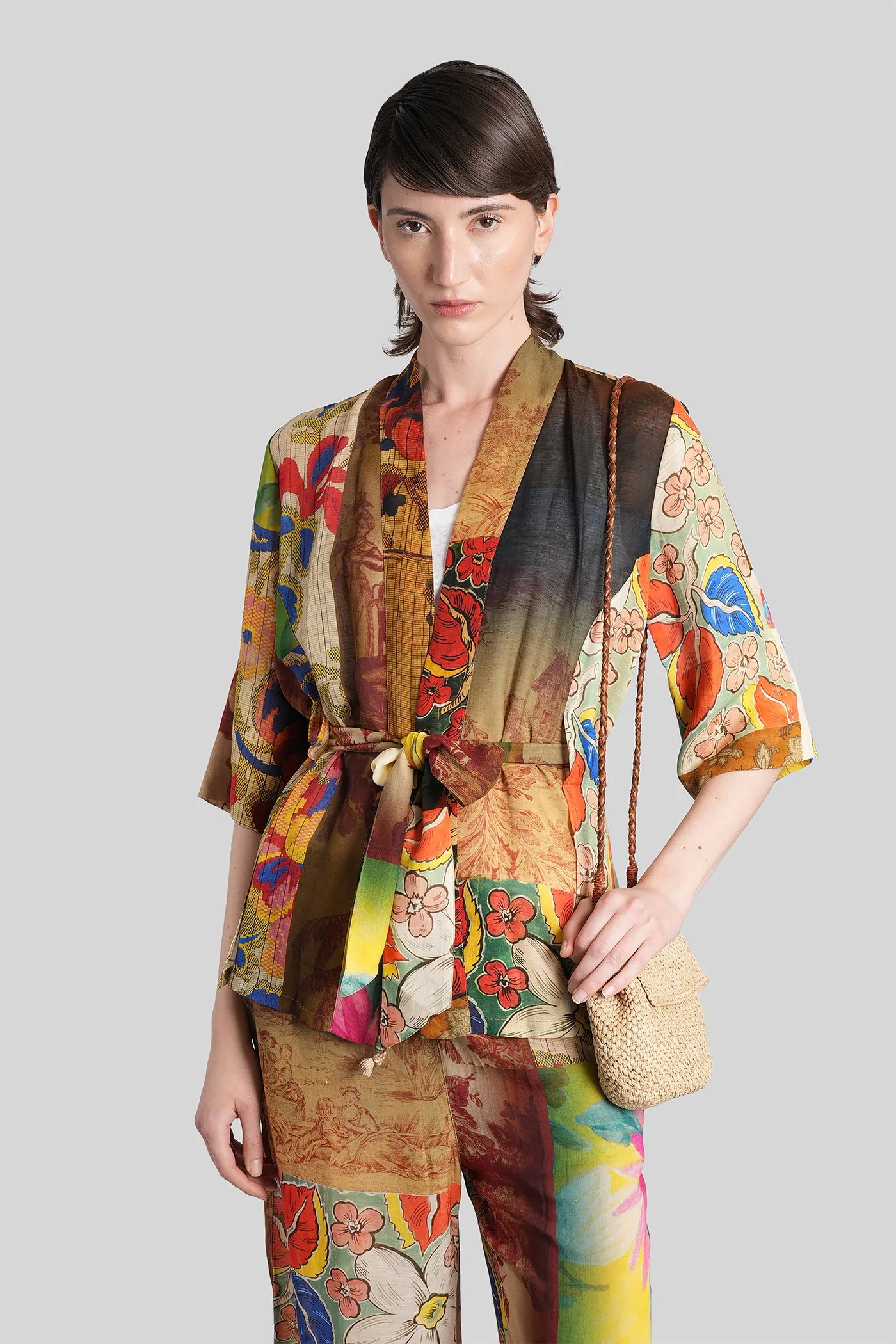 Casual jacket in multicolor viscose