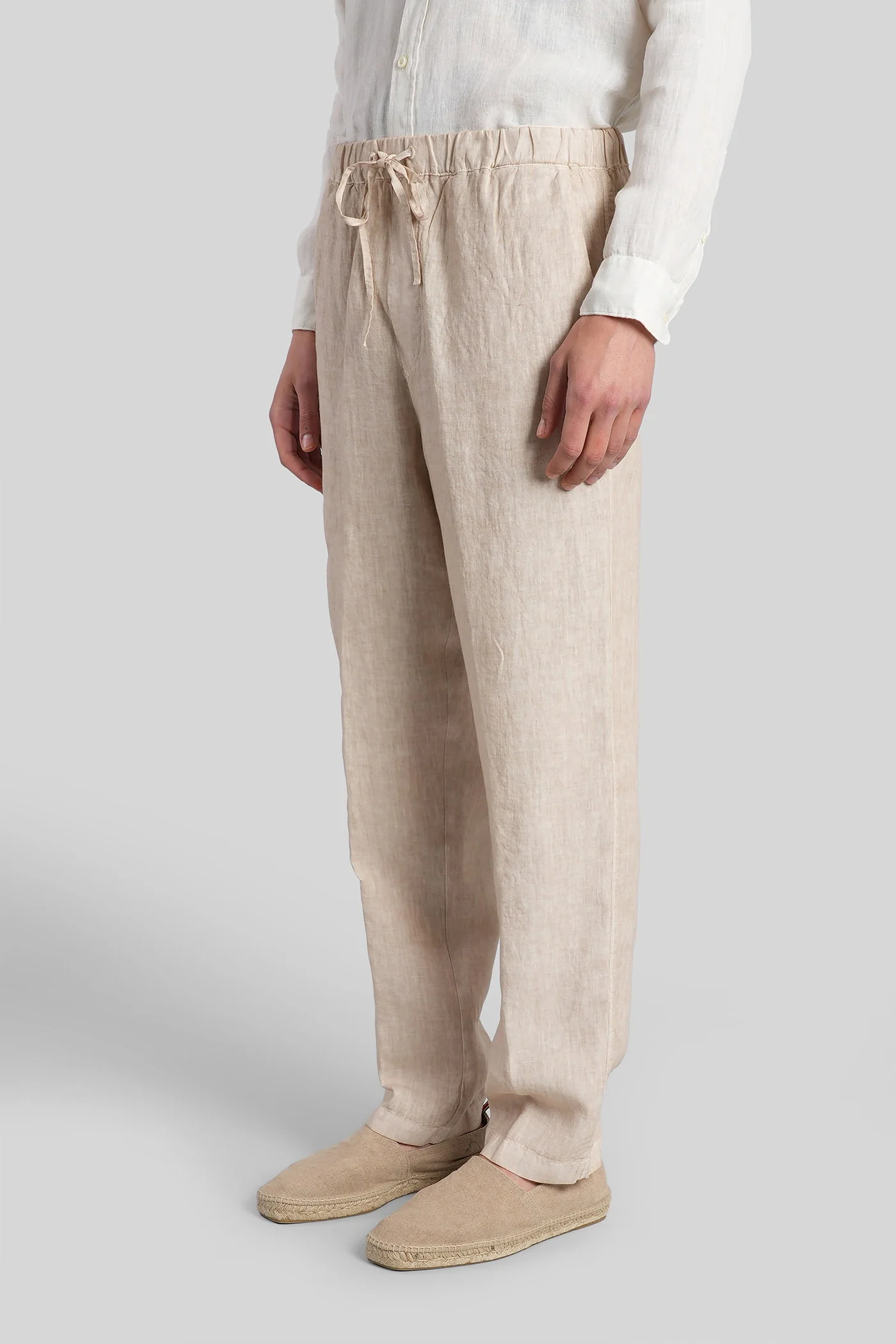 Pants in beige linen - Image 4