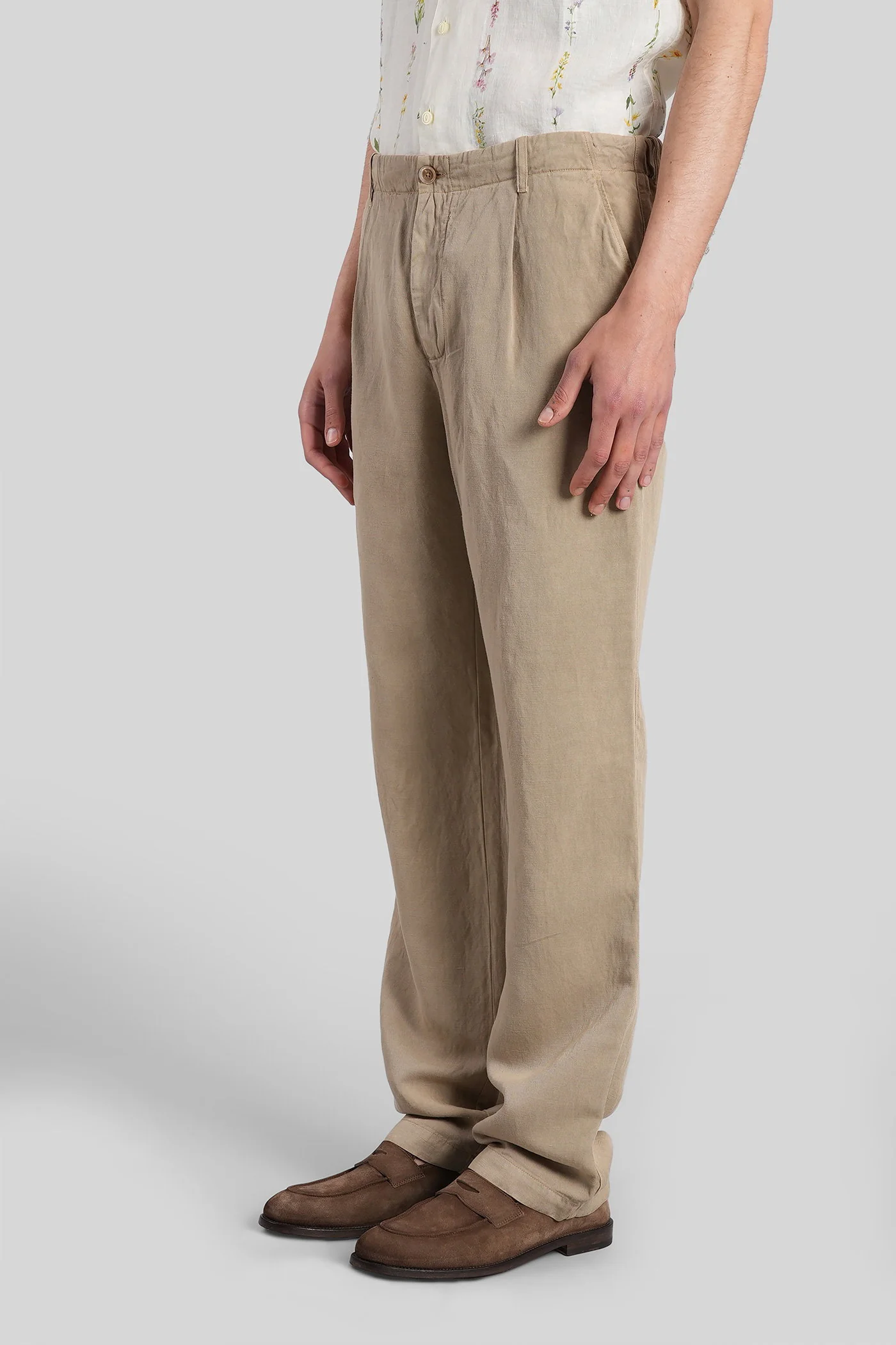 Pants in beige linen - Image 4