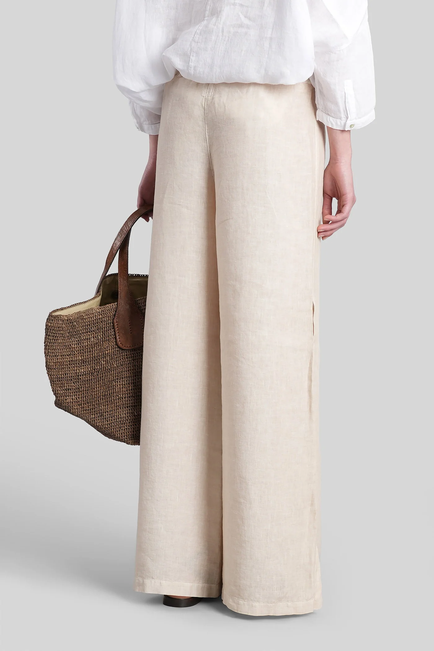 Pants in beige linen - Image 3