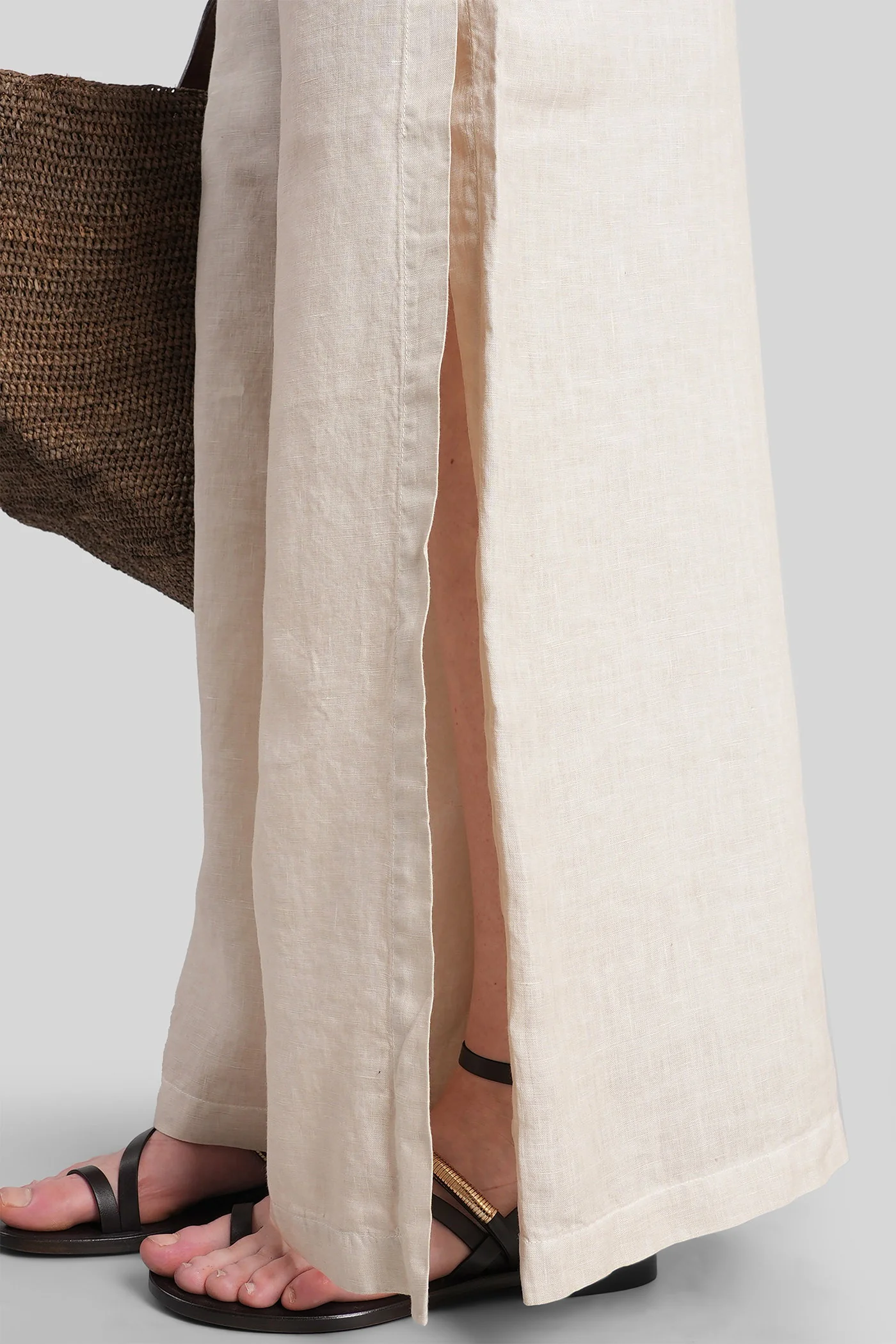 Pants in beige linen - Image 5