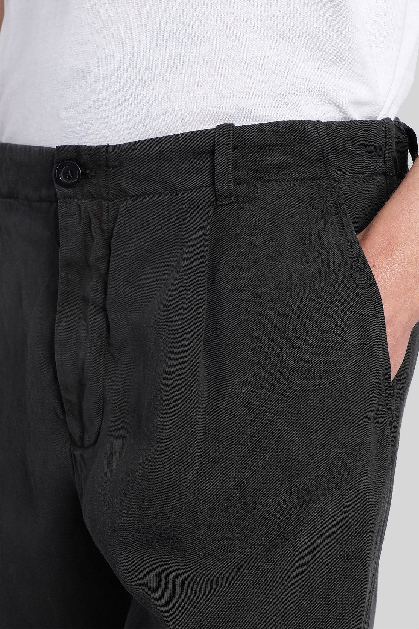 Pants in black linen - Image 5