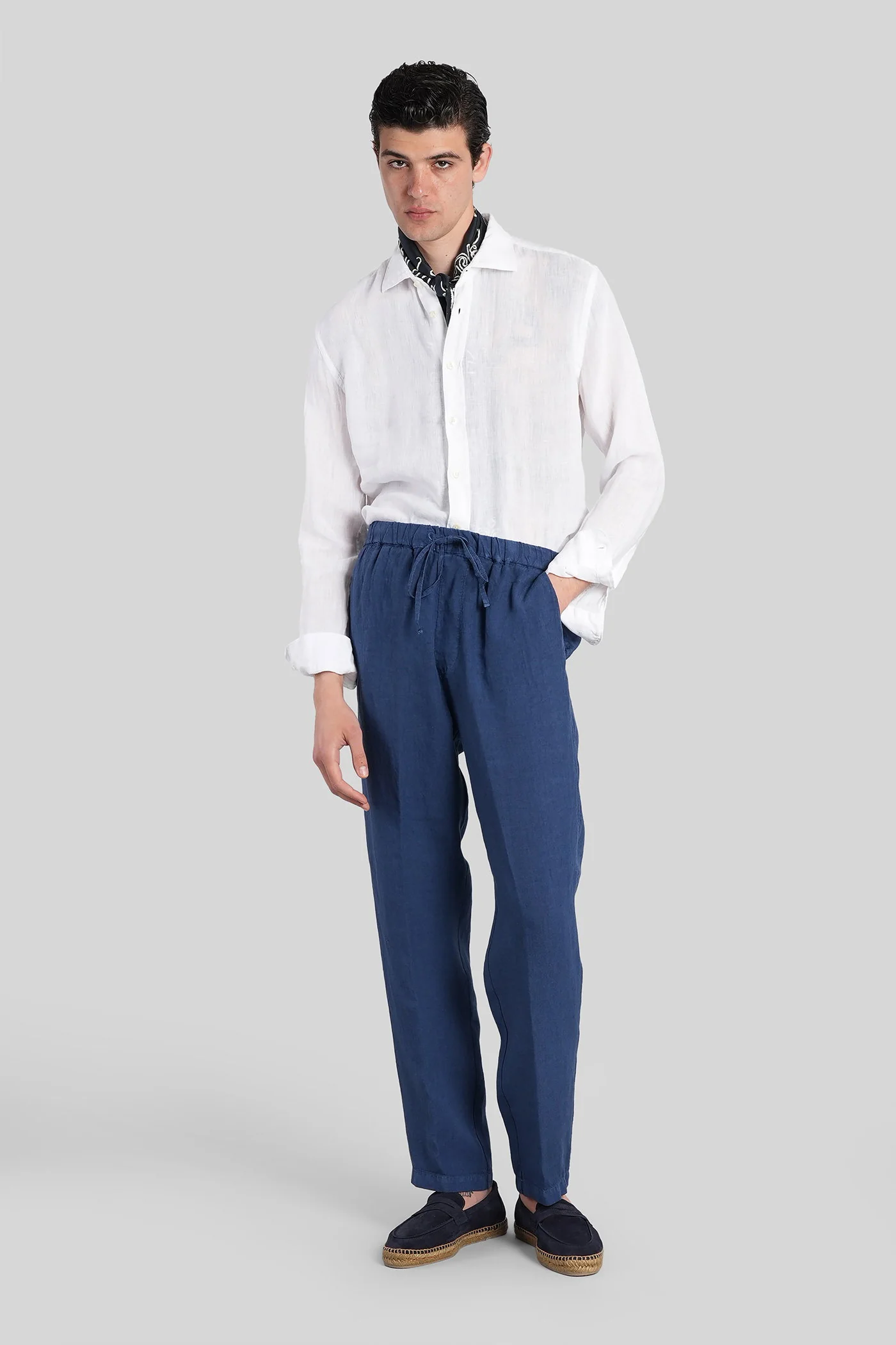 Pants in blue linen - Image 2