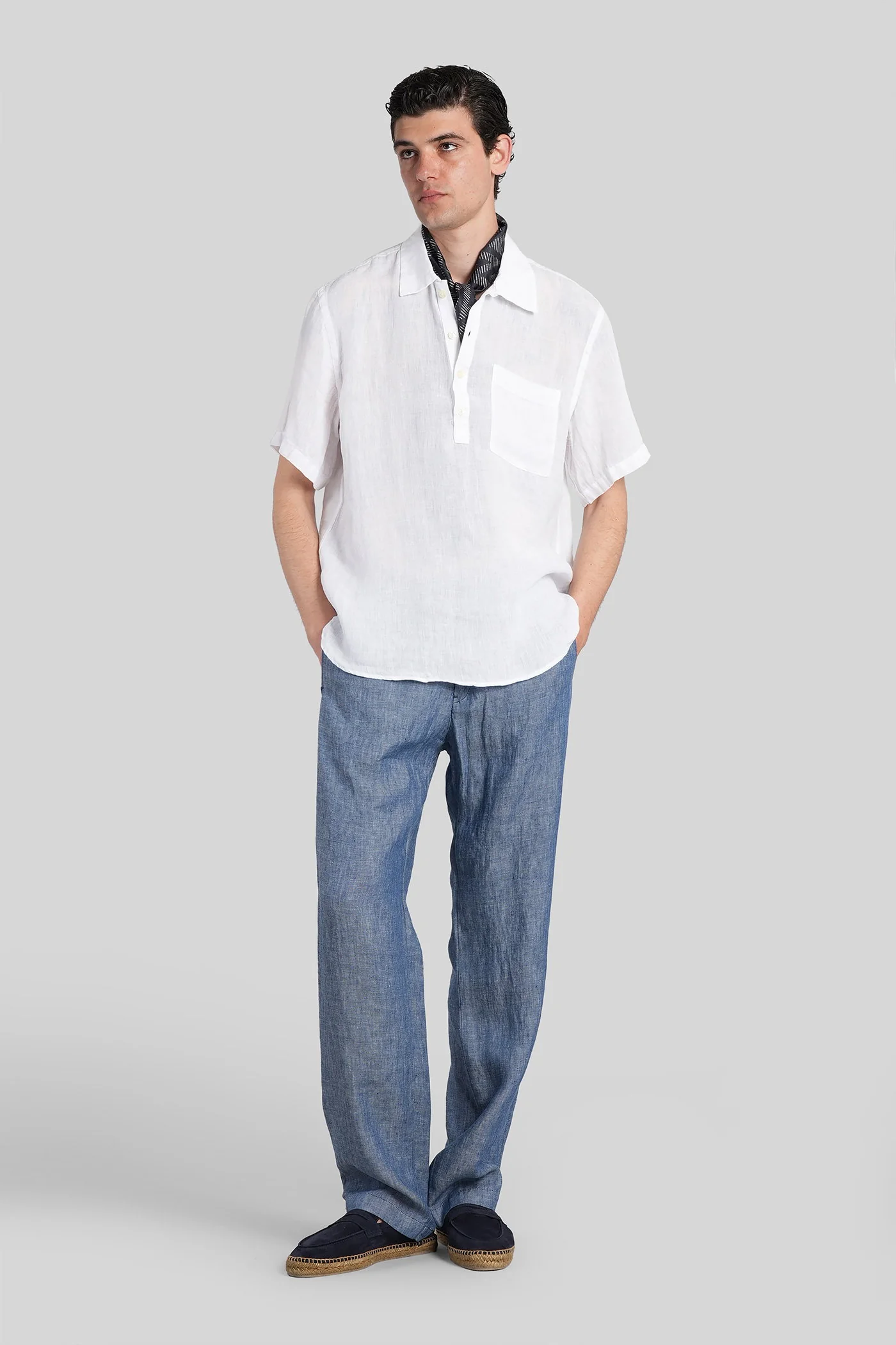 Pants in blue linen - Image 2
