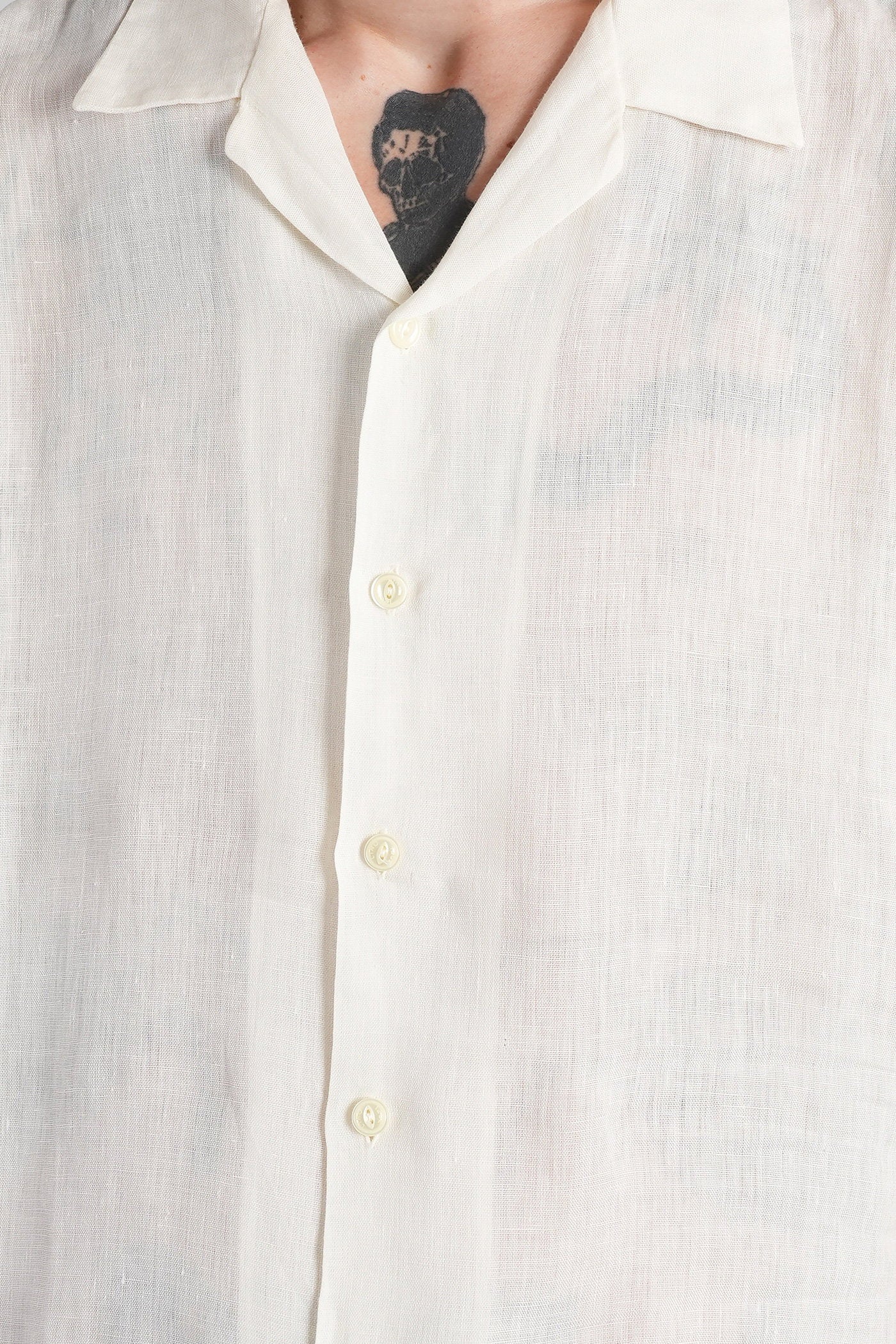 Shirt in beige linen - Image 5