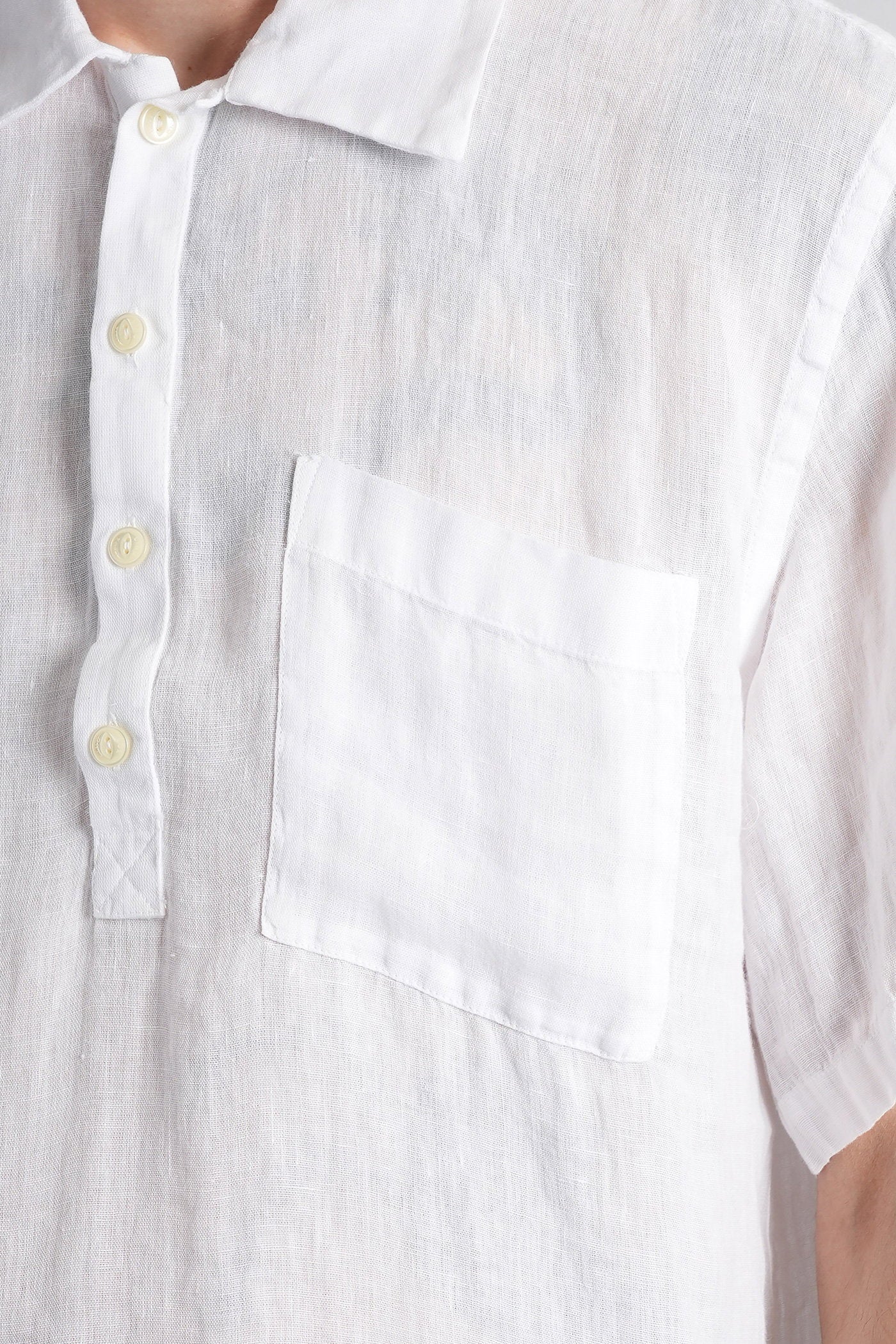 Shirt in white linen - Image 5