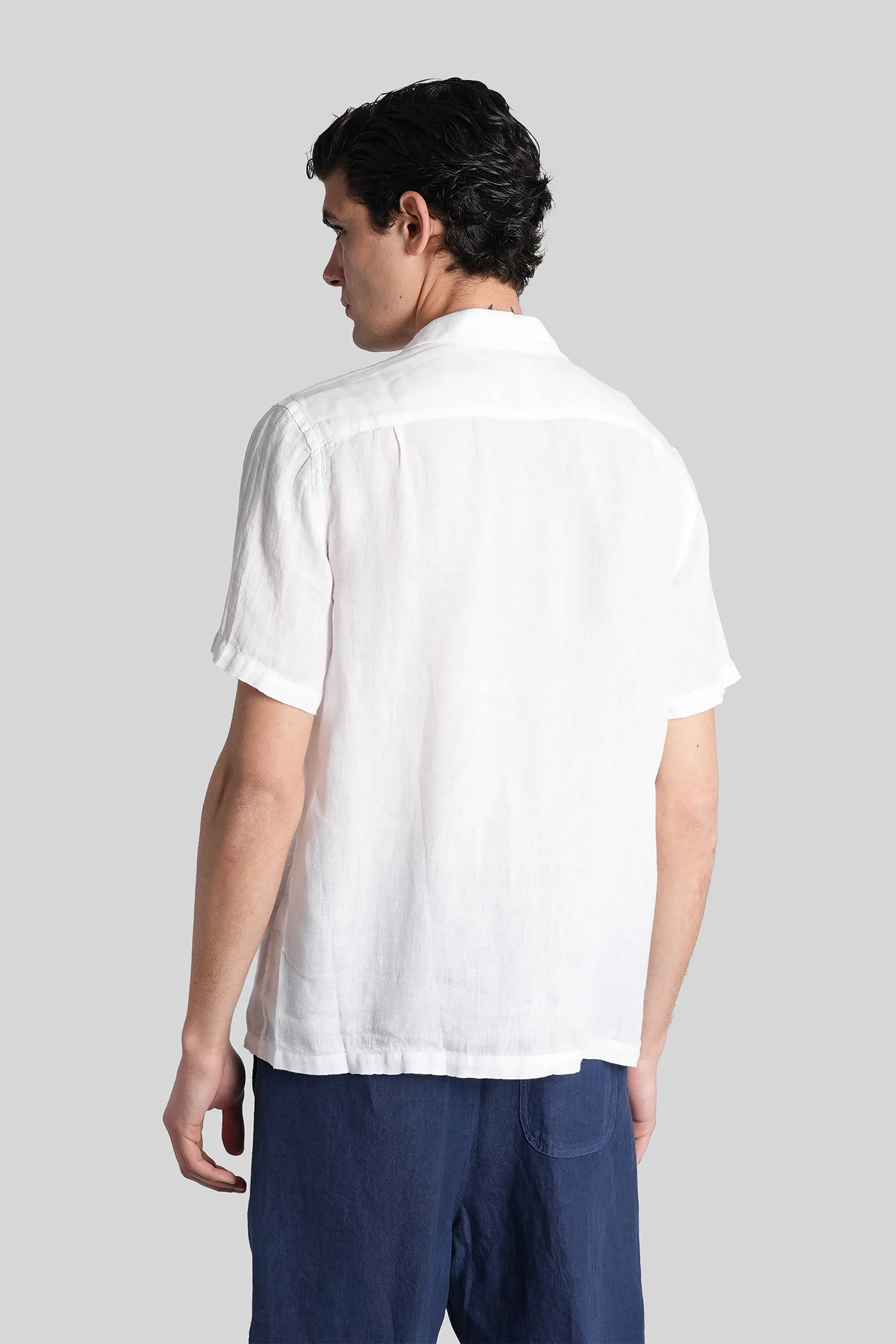 Shirt in white linen - Image 3