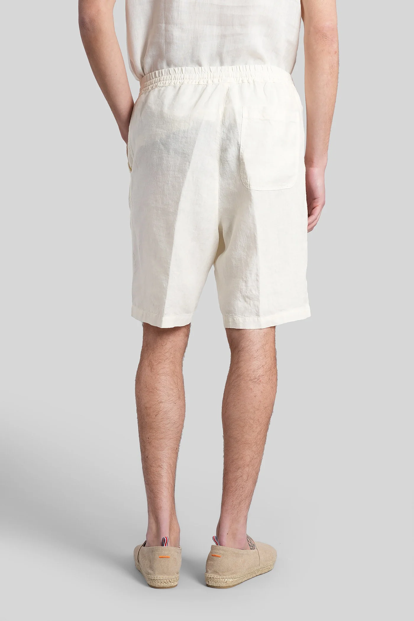 Shorts in beige linen - Image 3