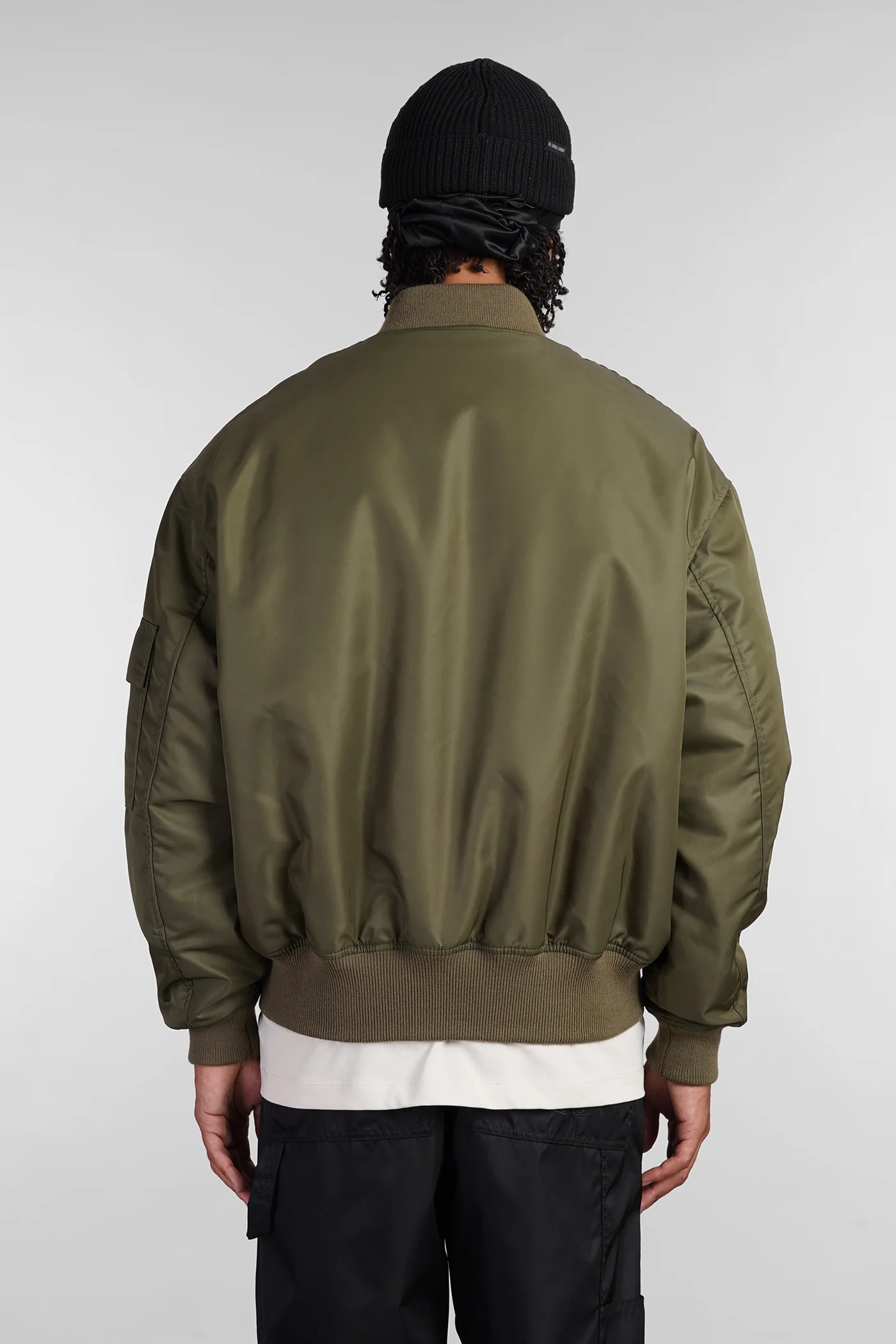 Bomber Jacket in green polyamide - Image 3