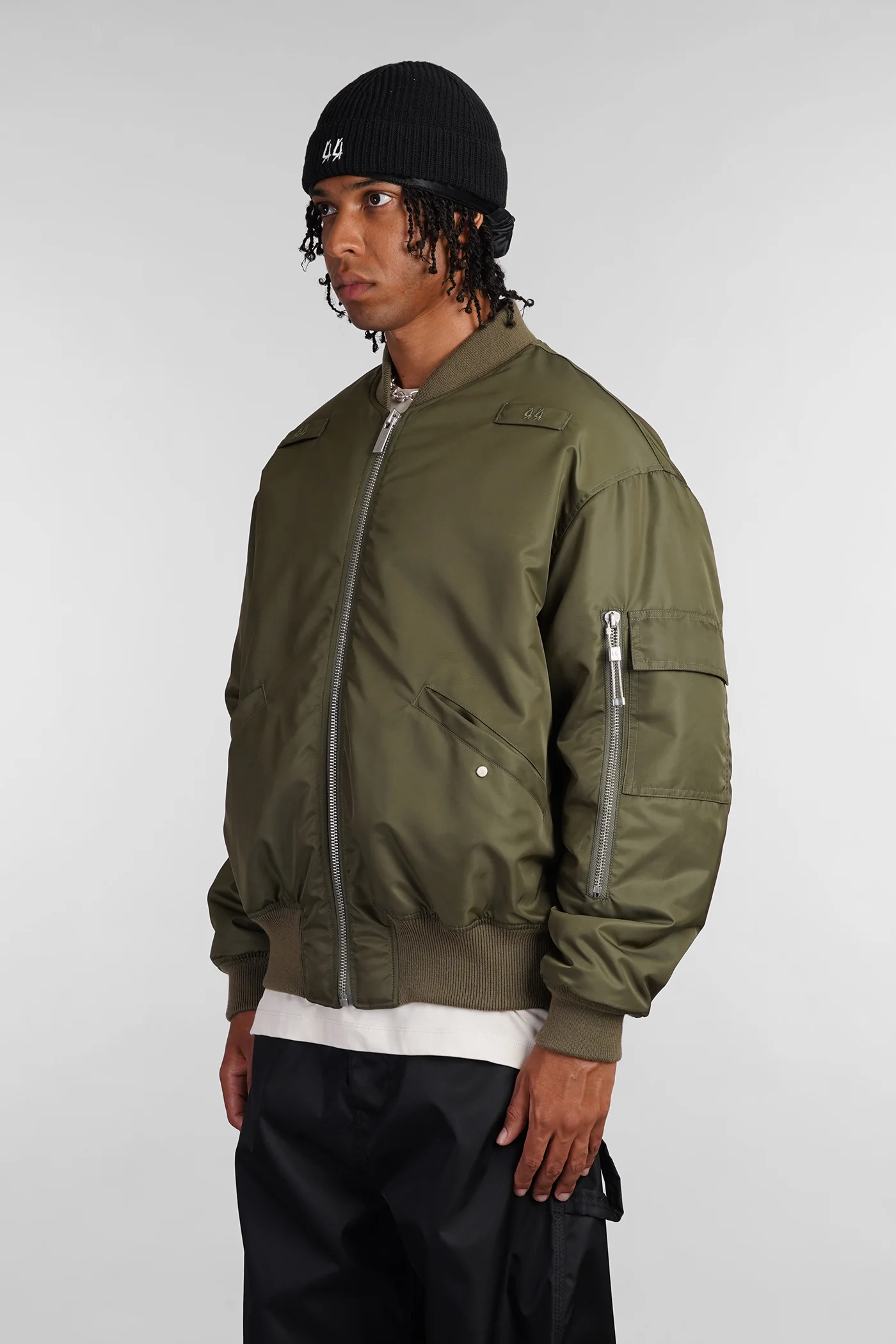 Bomber Jacket in green polyamide - Image 4