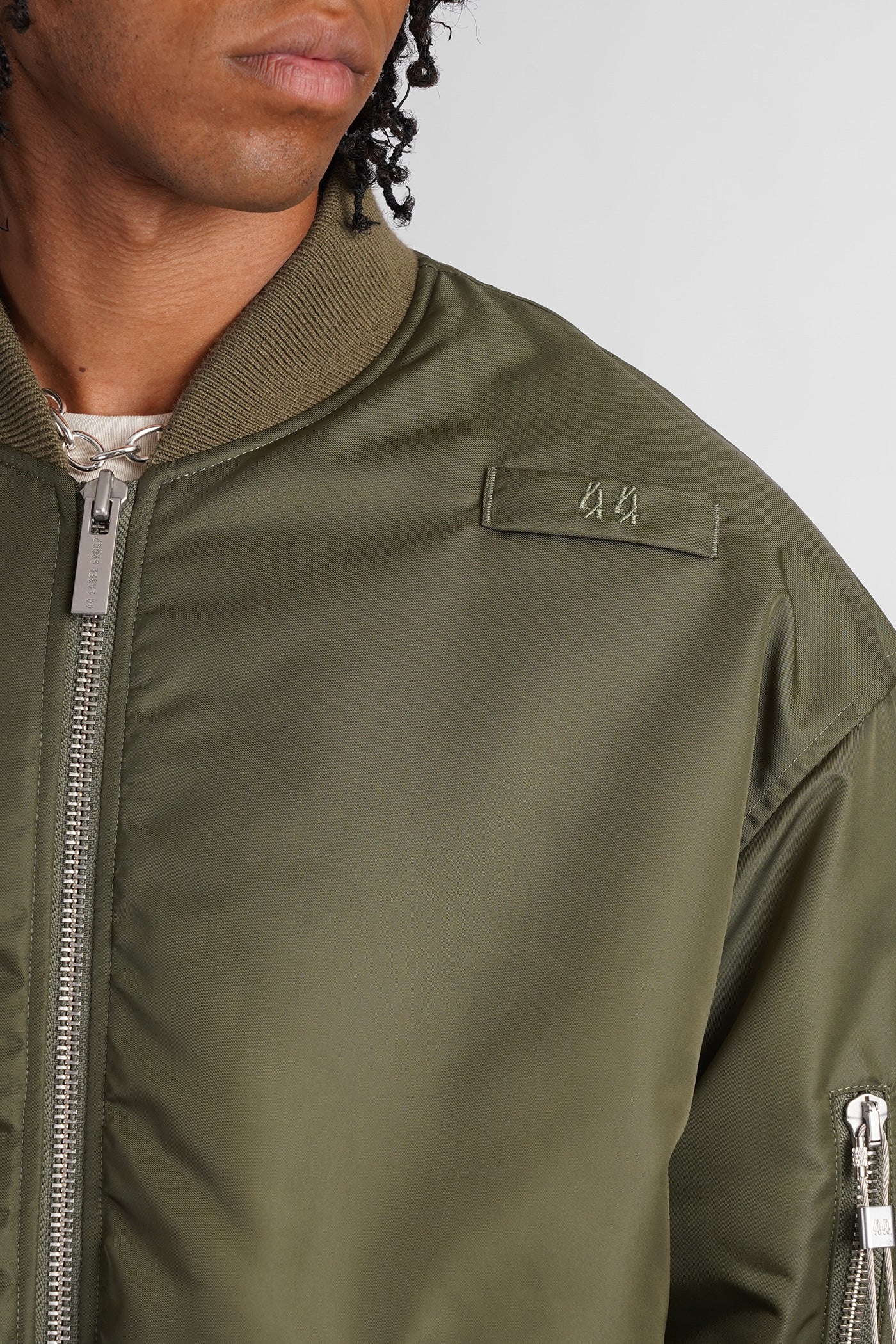 Bomber Jacket in green polyamide - Image 5