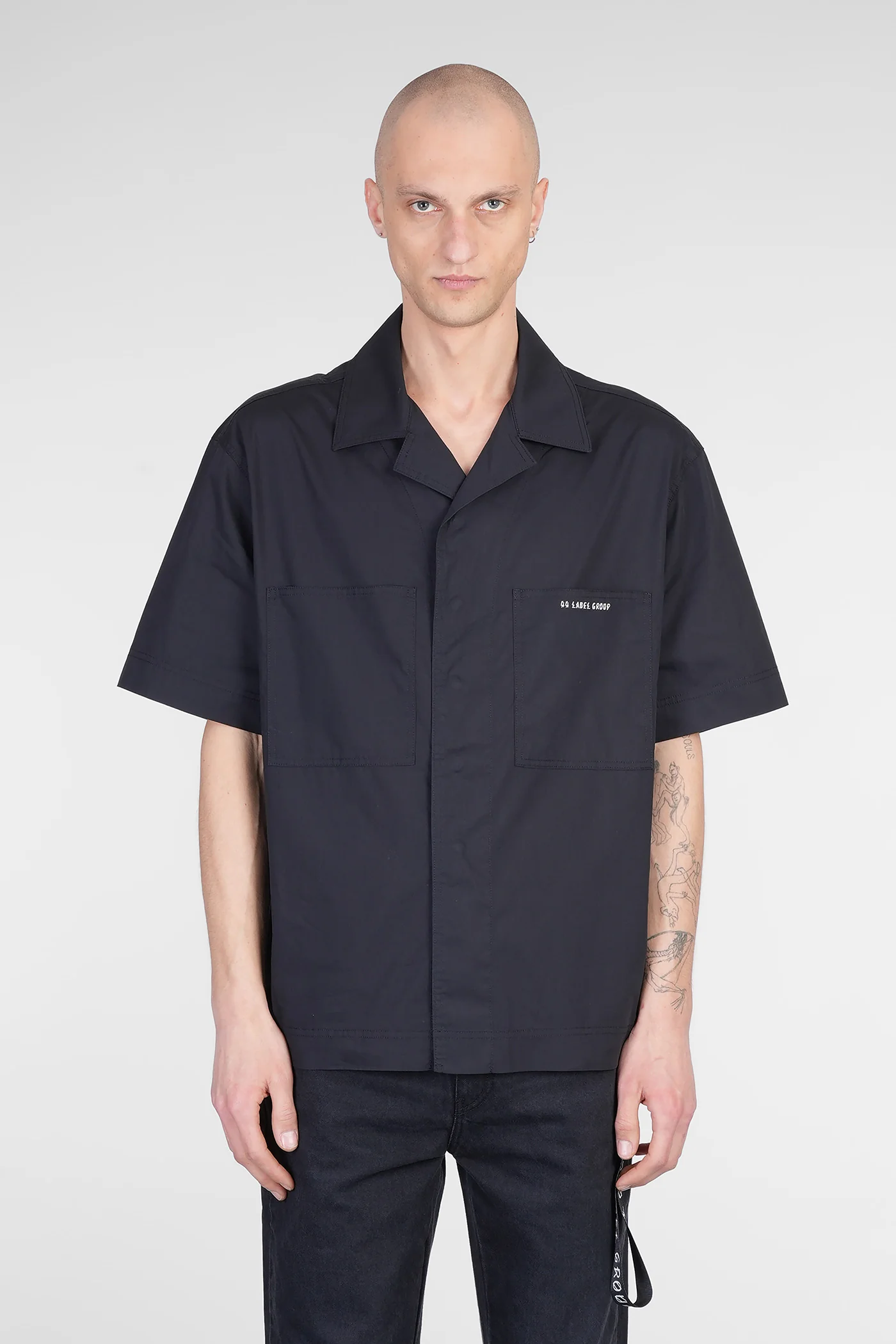 Shirt in black cotton