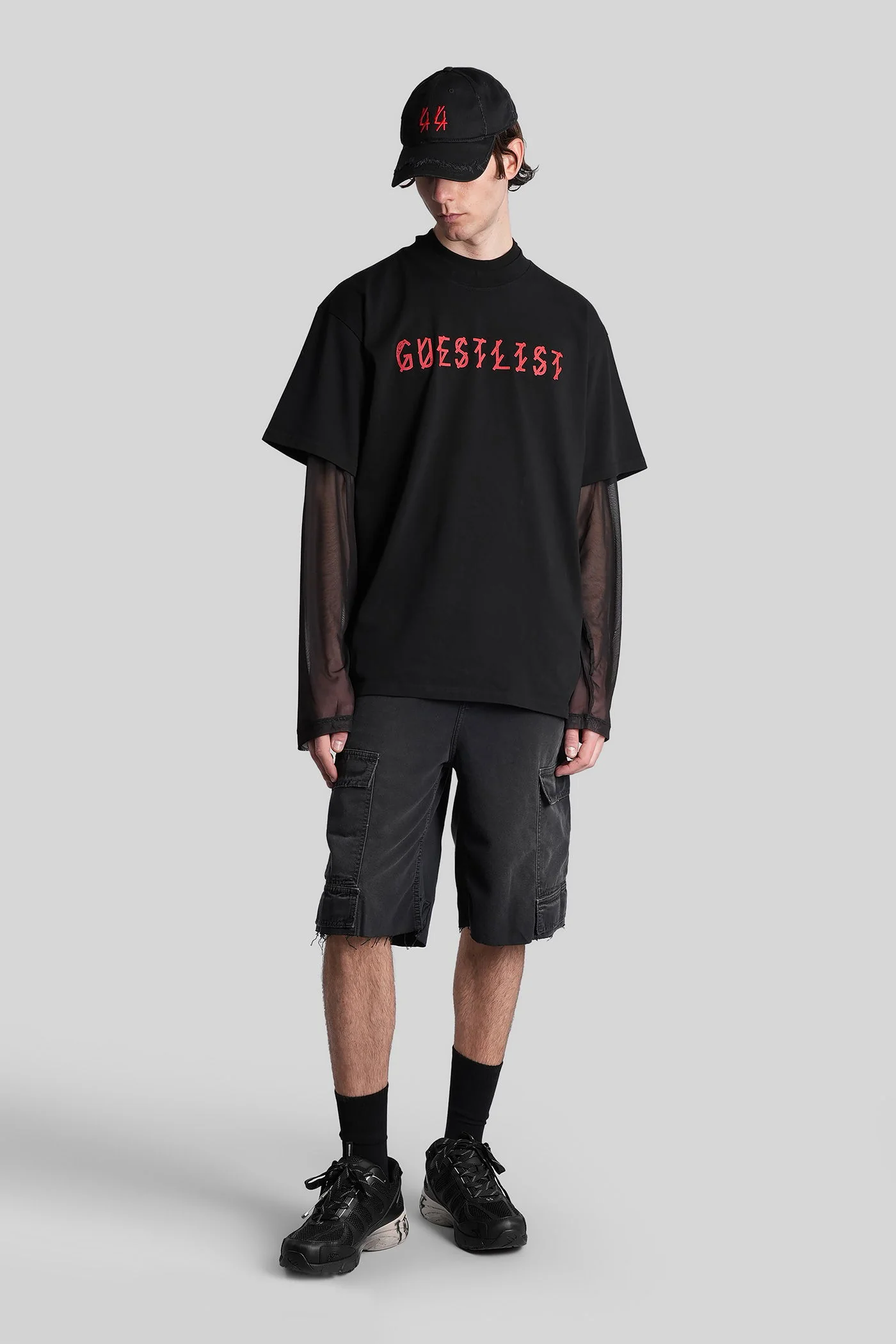 Shorts in black cotton - Image 2