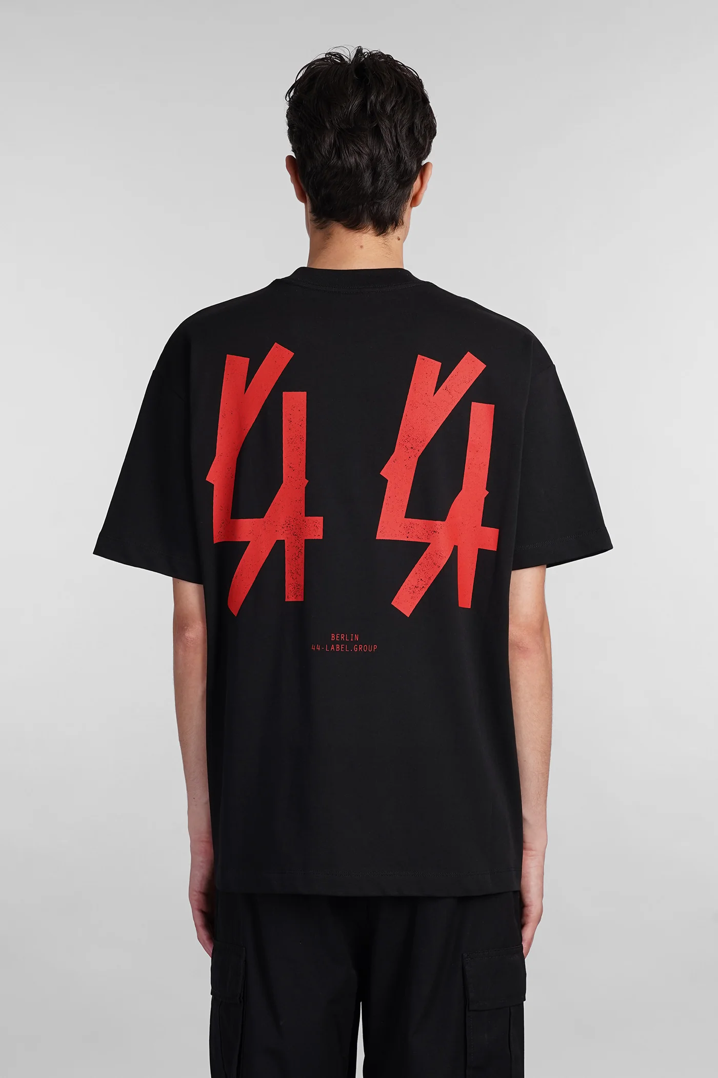T-Shirt in black cotton - Image 3