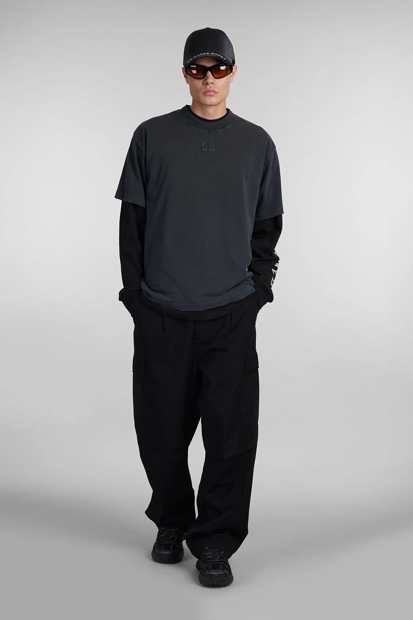 T-Shirt in black cotton - Image 2