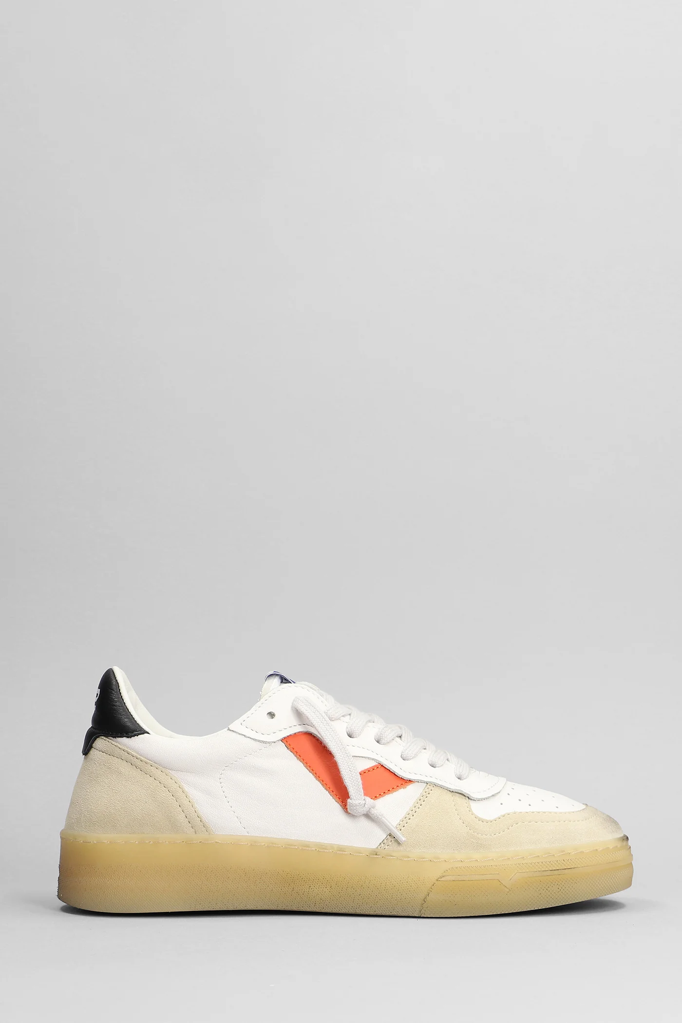 Hyper Sneakers in beige suede and leather
