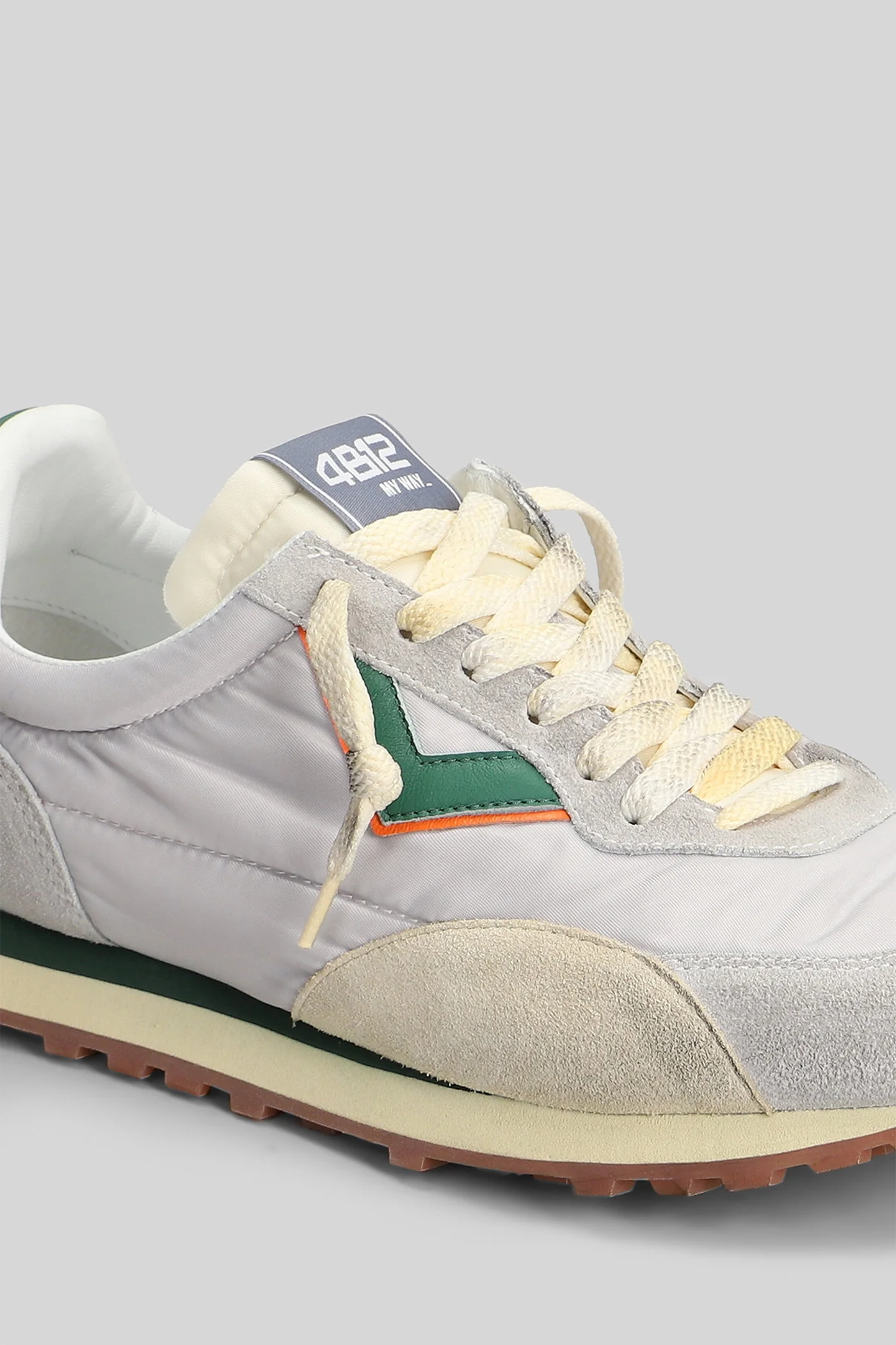 Vintage Run Sneakers in grey Suede and fabric - Image 5