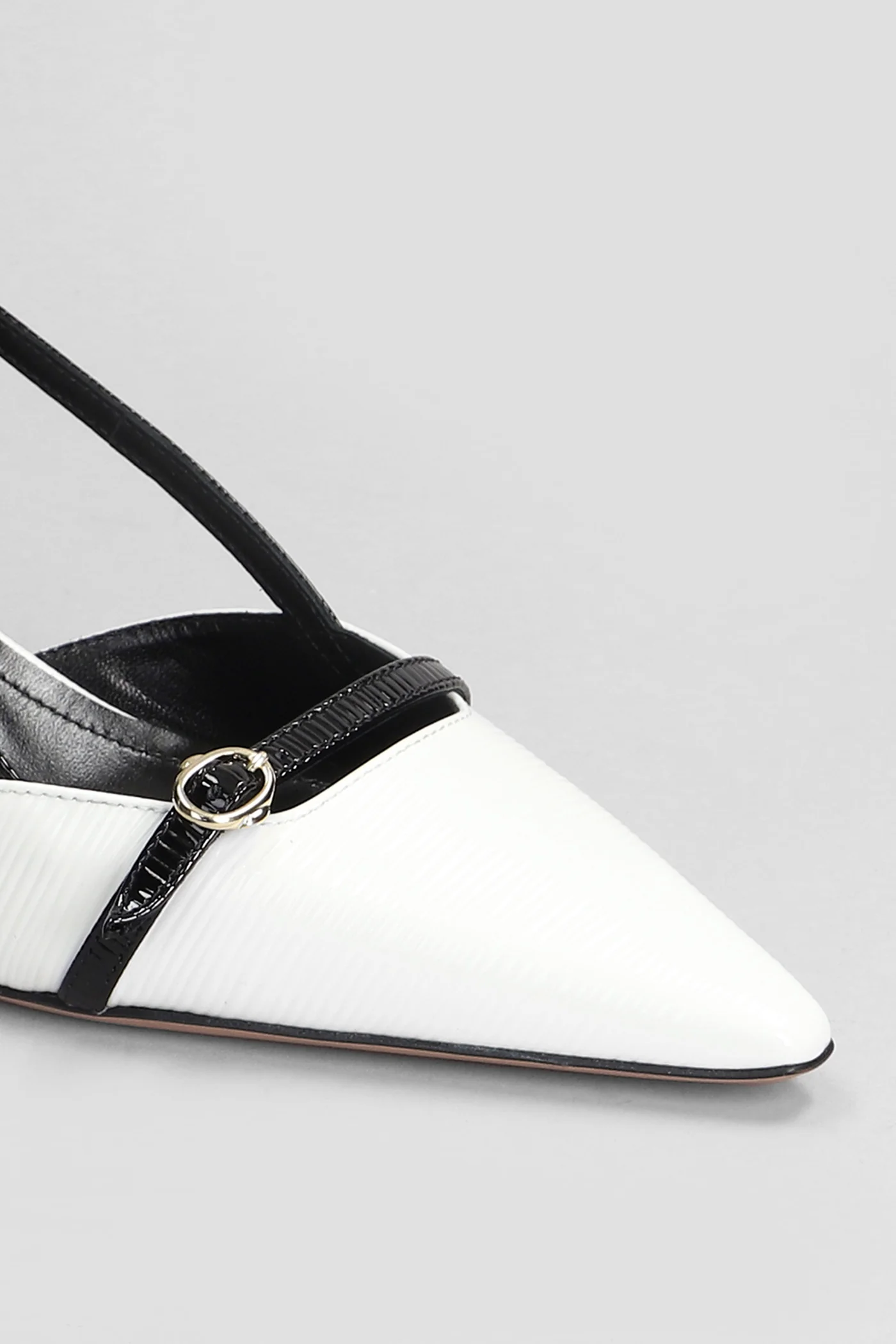 Pumps in white leather - Image 5