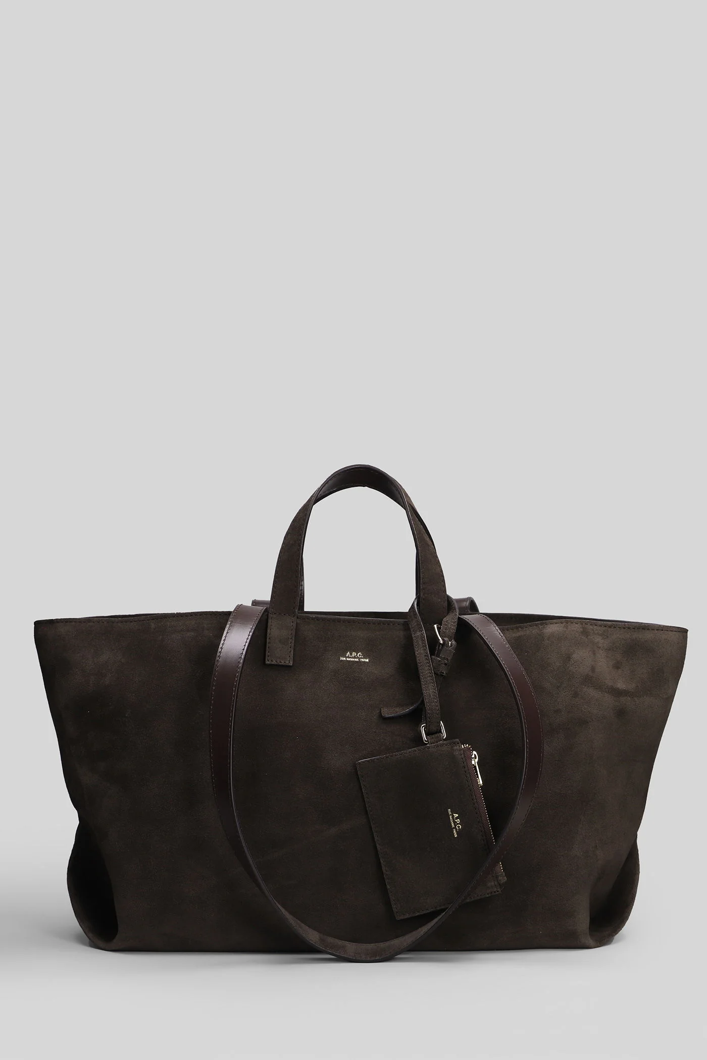 Le drummer Tote in grey suede - Image 33