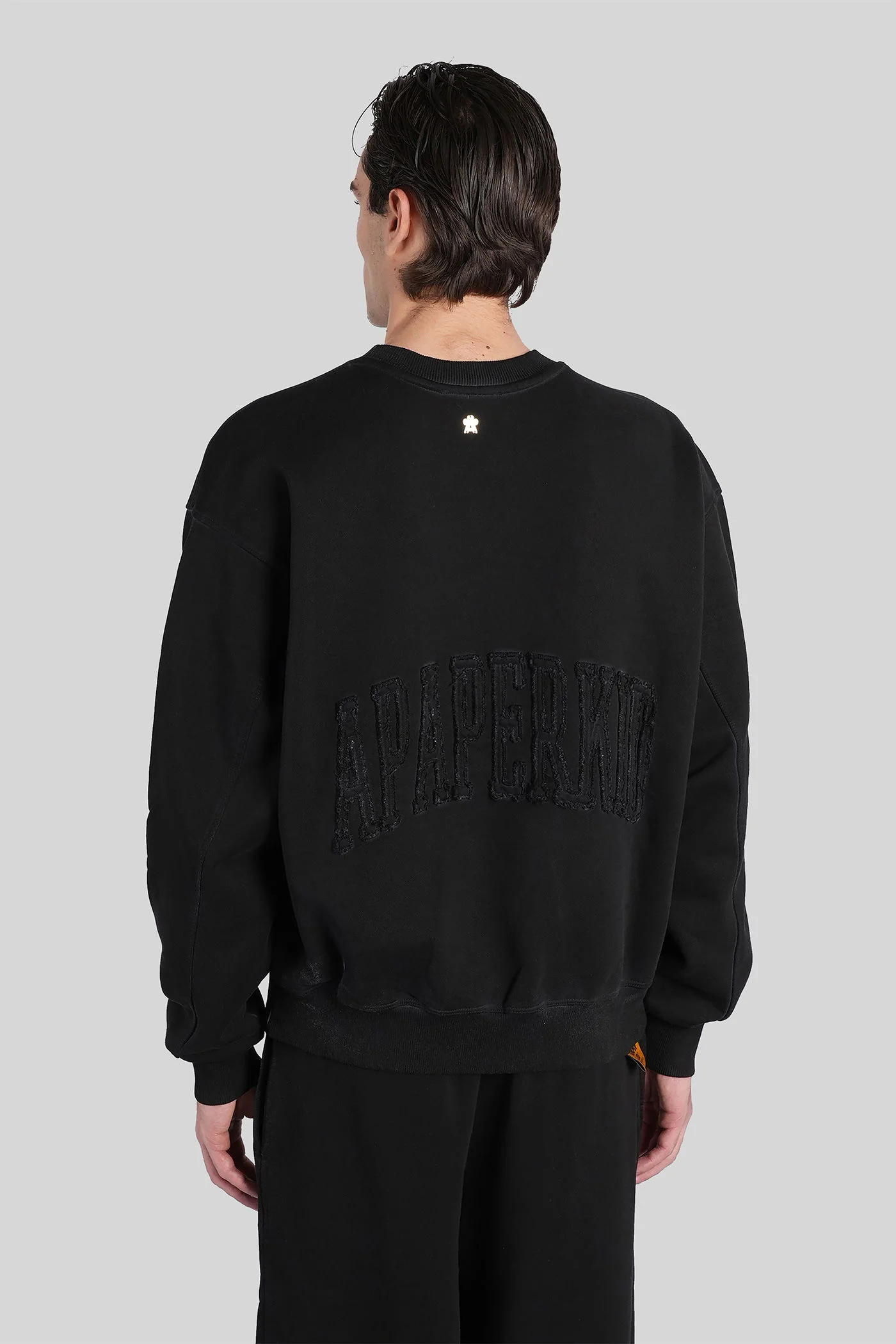 Sweatshirt in black cotton - Image 3