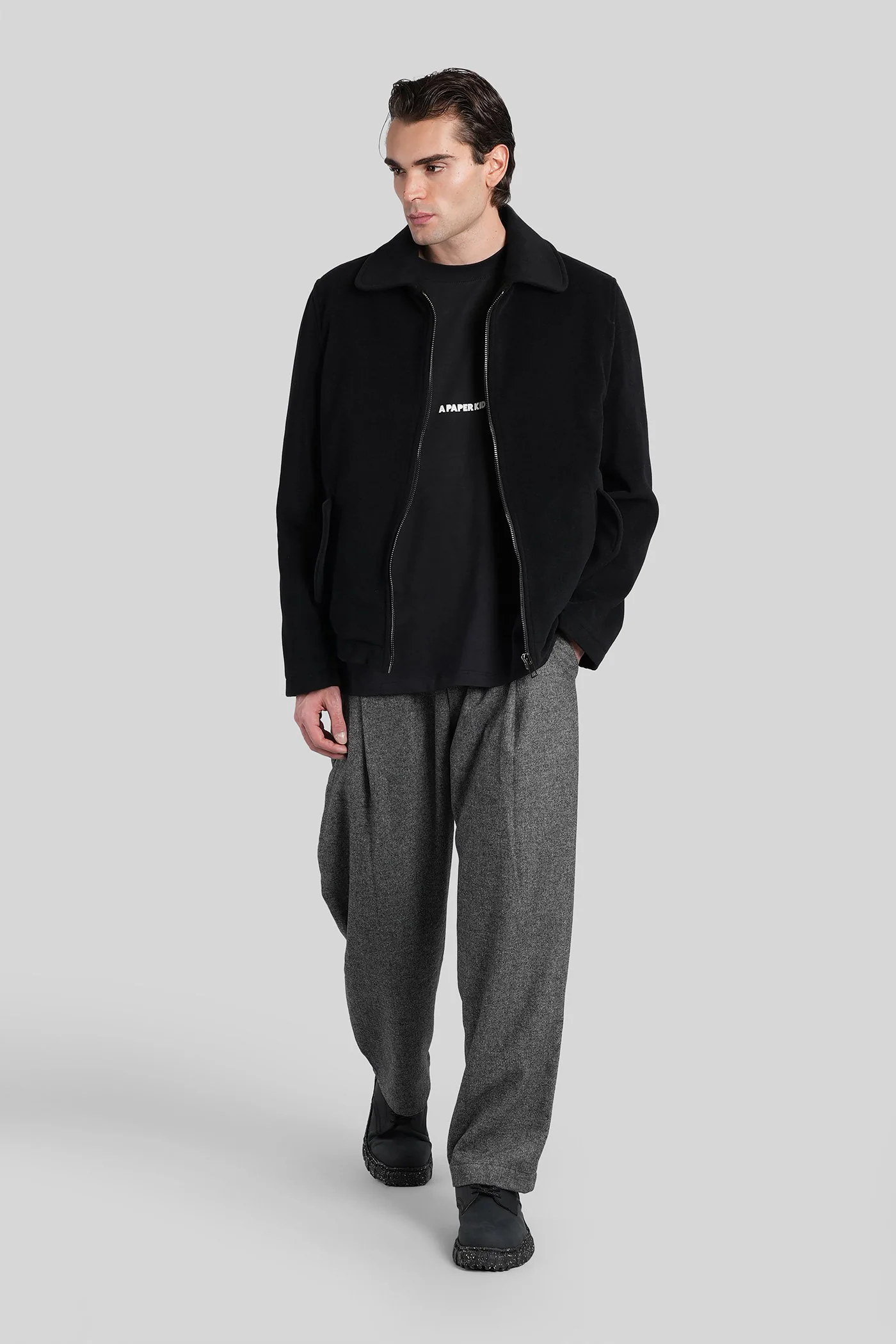 T-Shirt in black cotton - Image 2