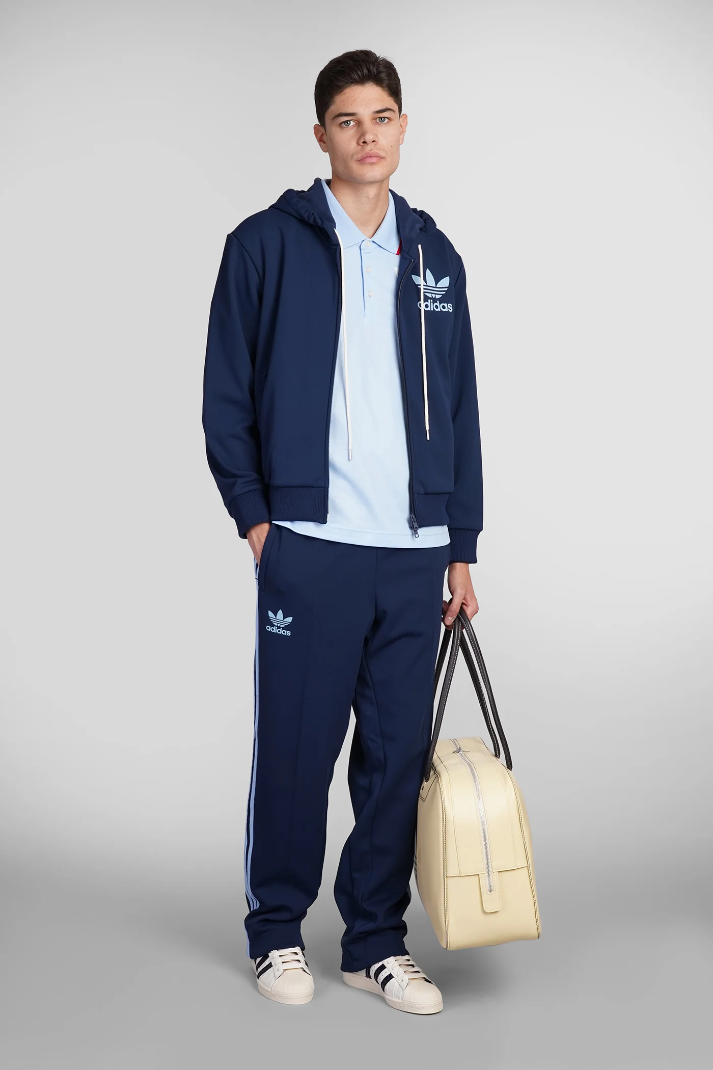 Track Hoodie Sweatshirt in blue polyester - Image 2