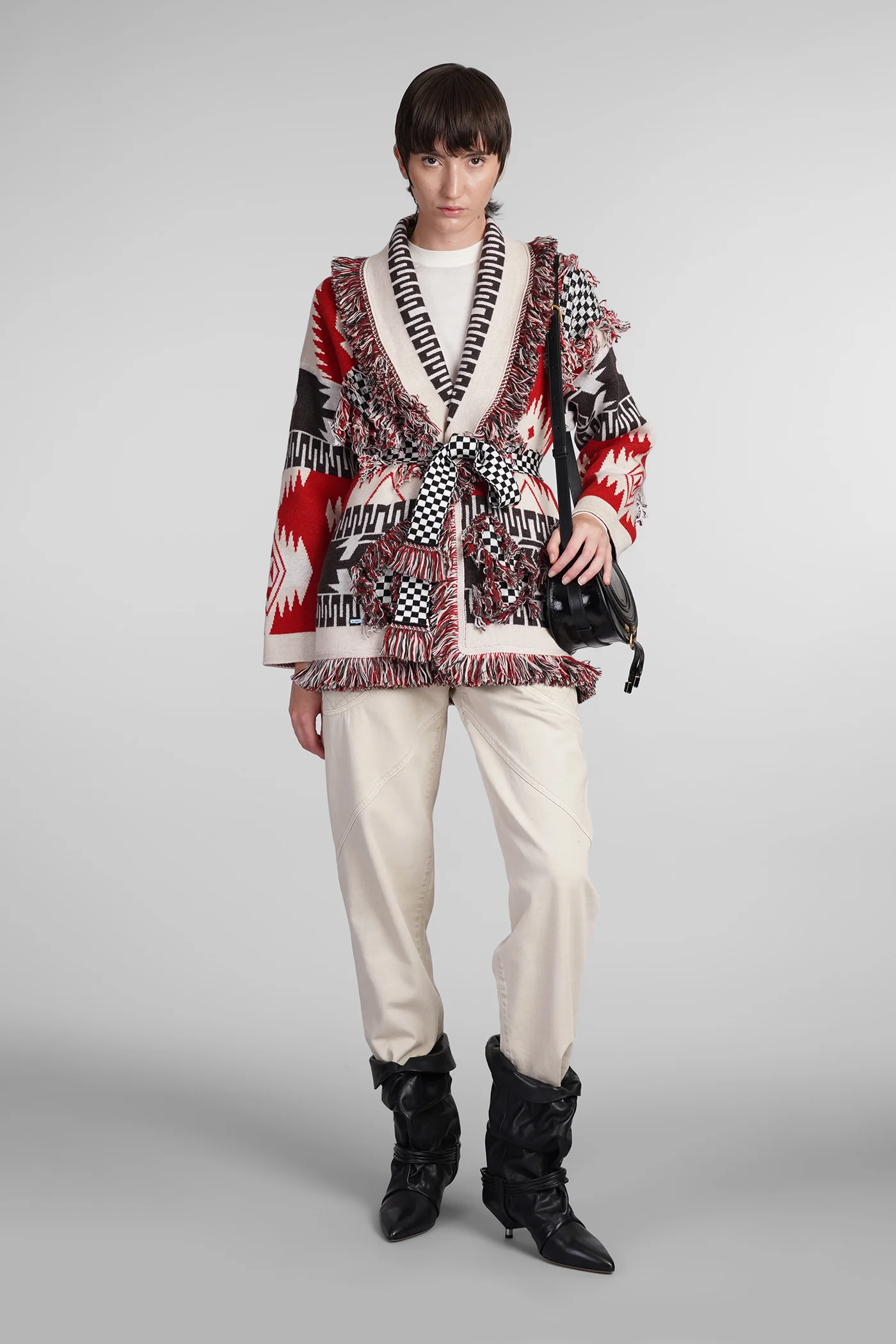 Cardigan in beige wool - Image 2