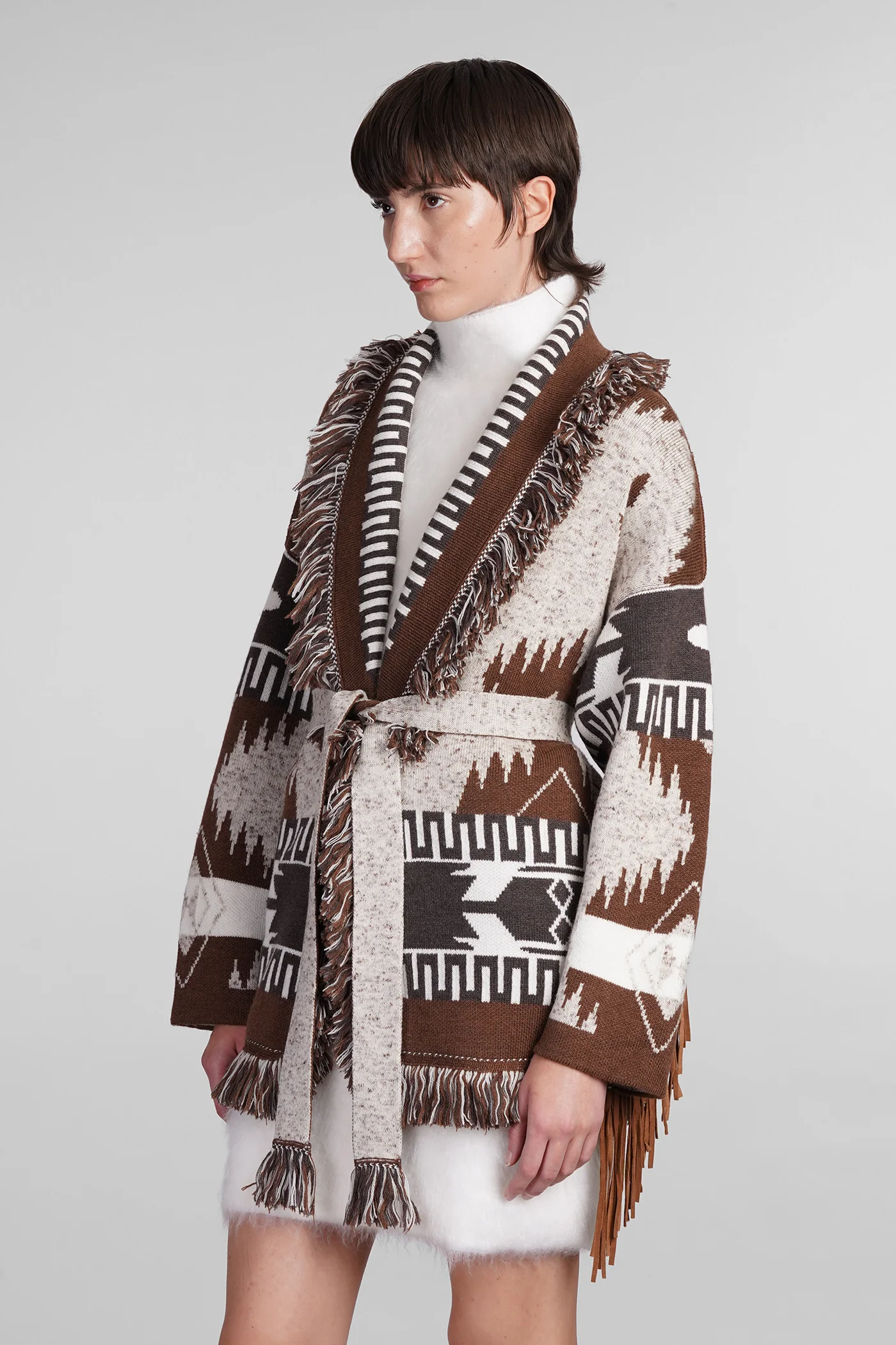 Cardigan in brown wool - Image 4