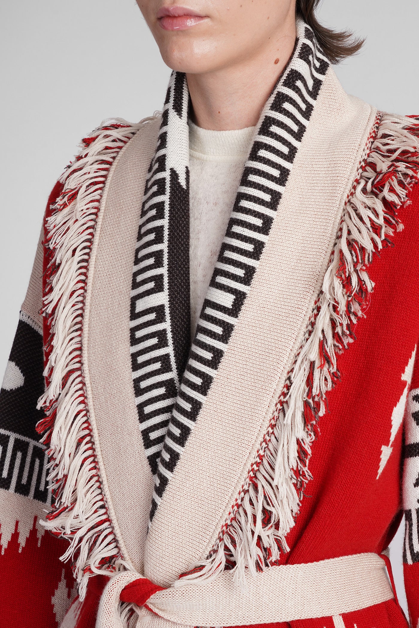 Cardigan in red wool - Image 5