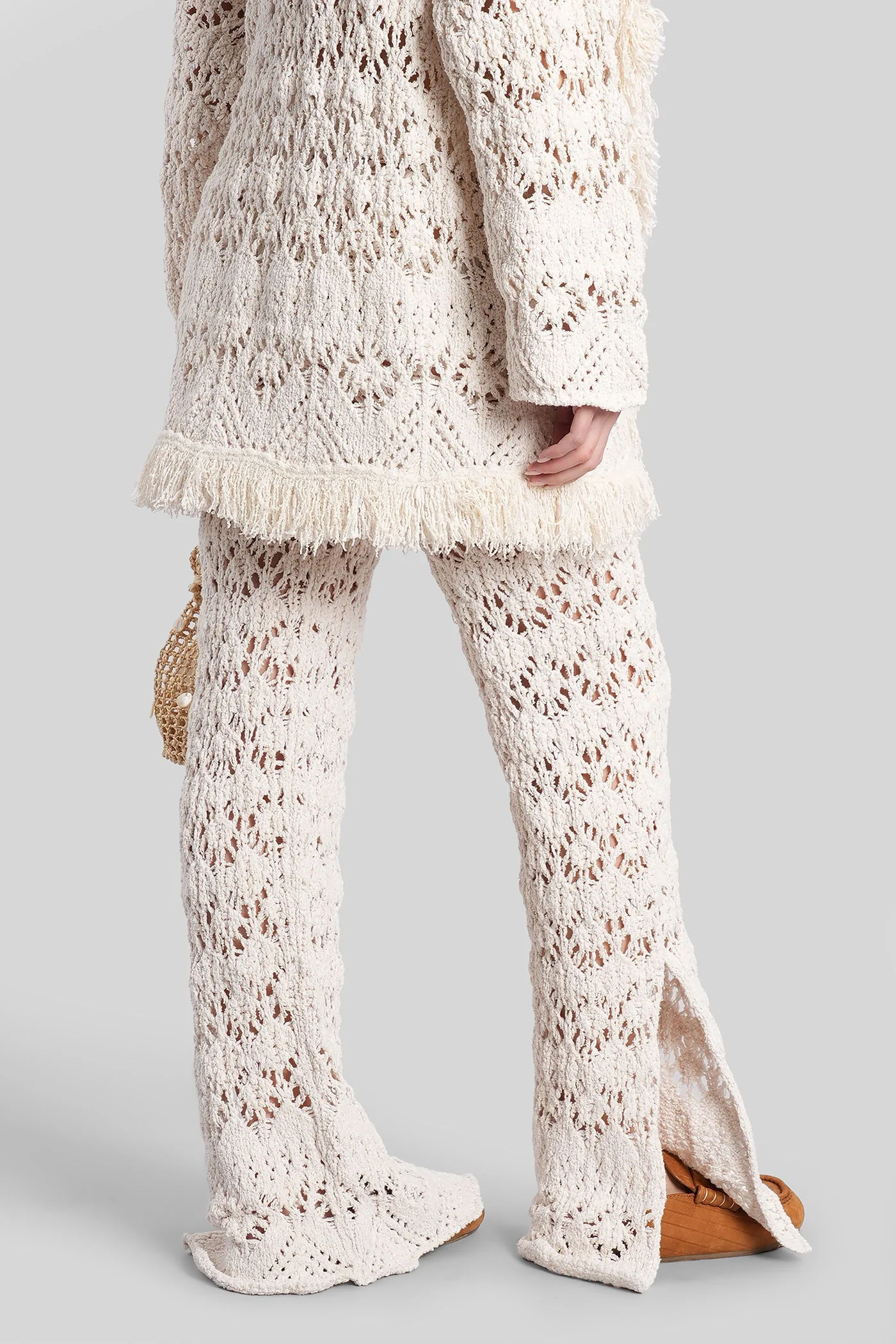 Pants in beige cotton - Image 3