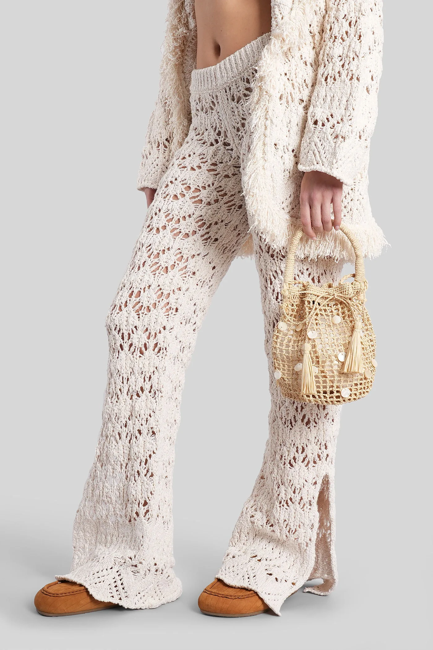 Pants in beige cotton - Image 4