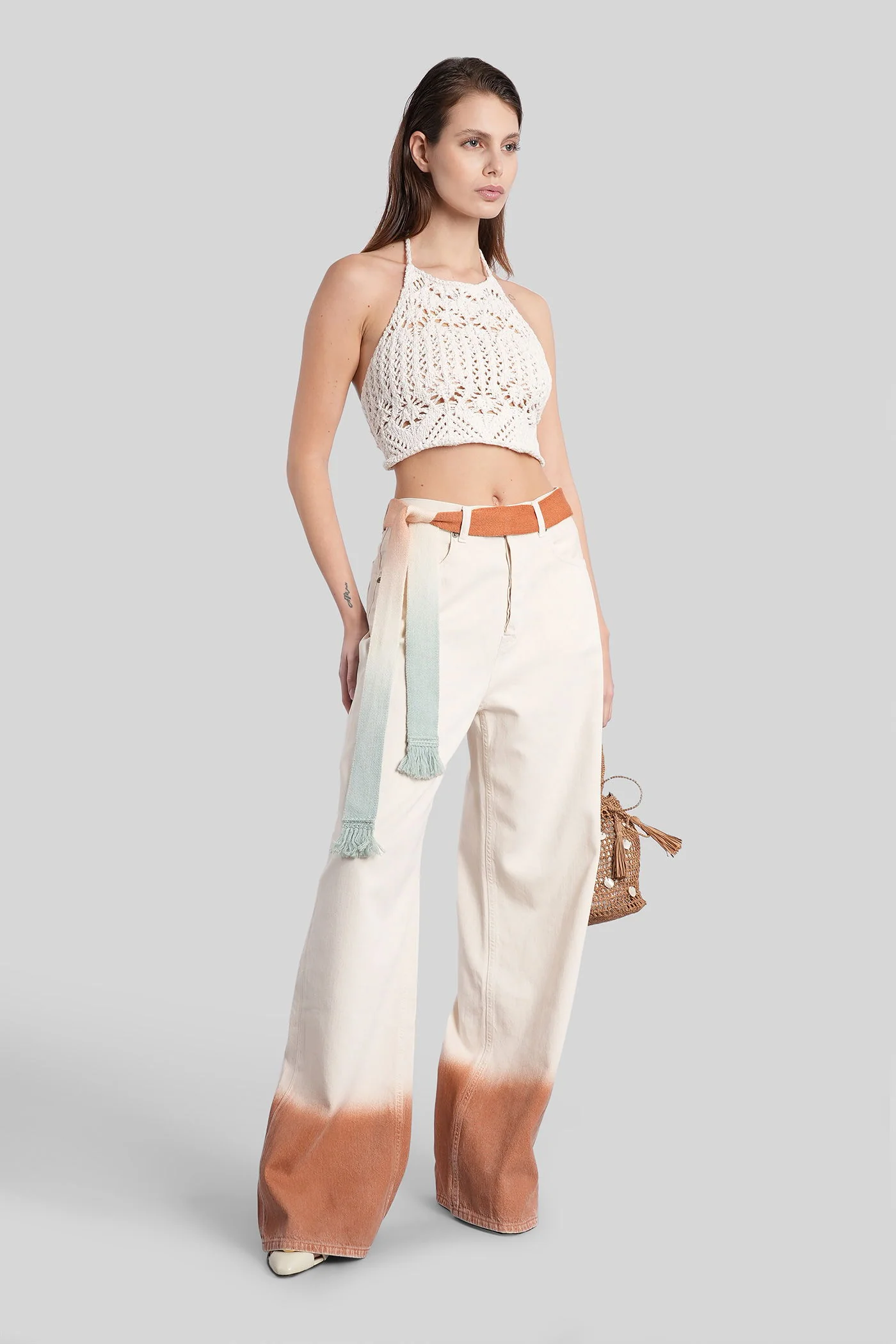 Pants in white denim - Image 2