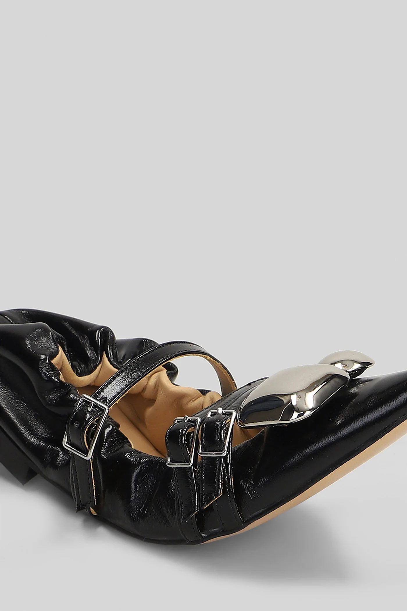 Ballet flats in black leather - Image 5