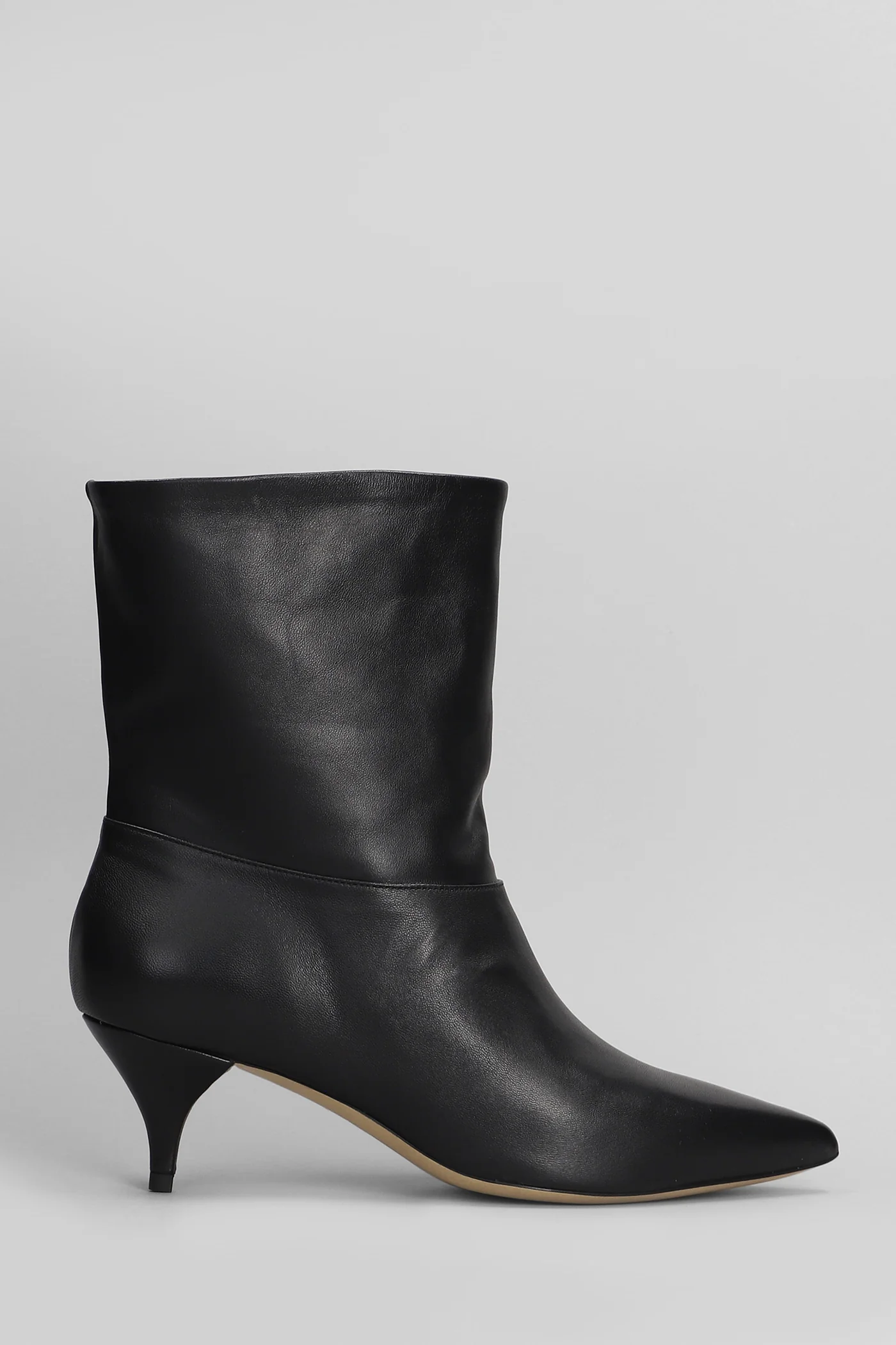 High heels Ankle boots in black leather