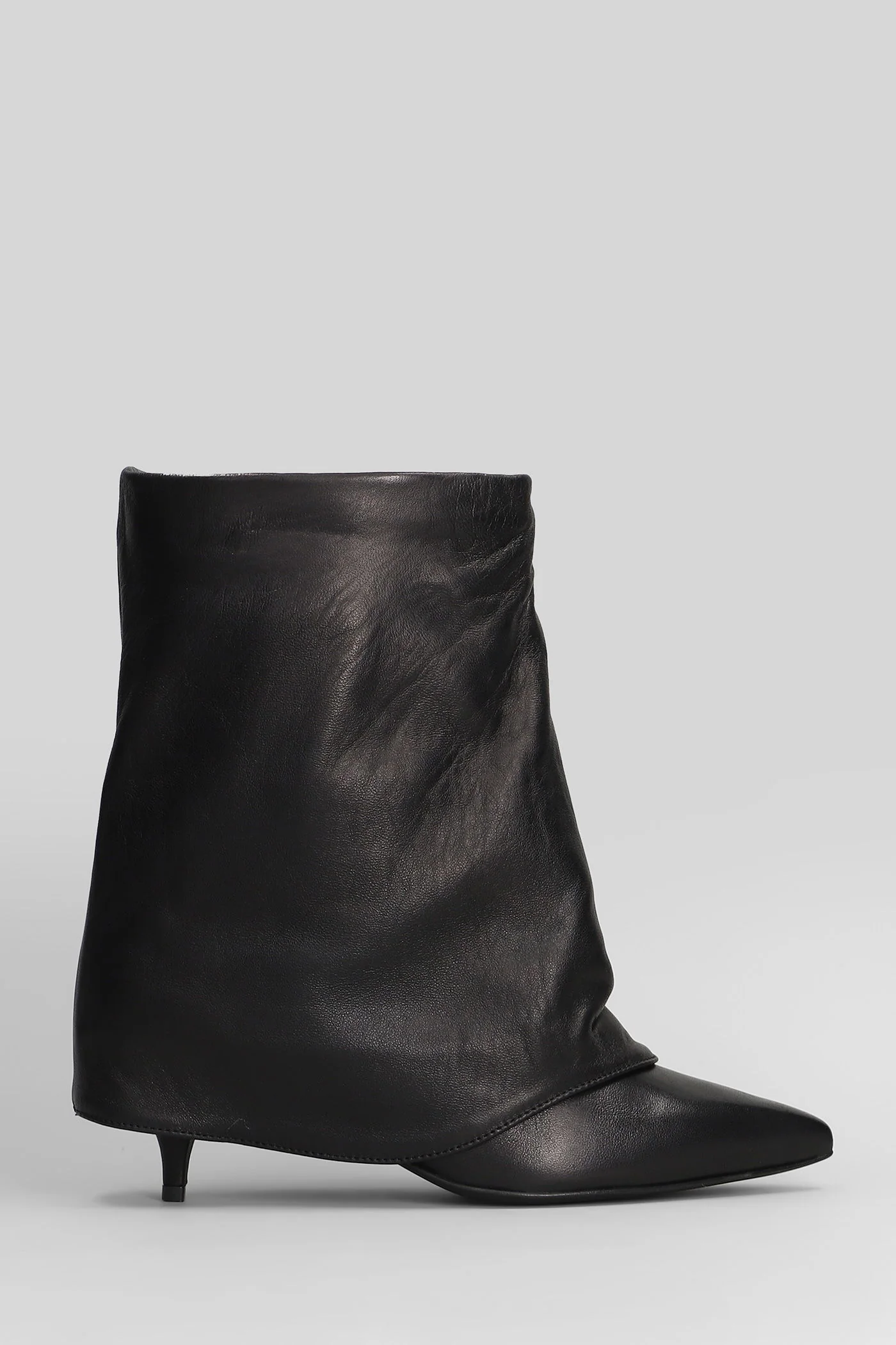 High heels Ankle boots in black leather