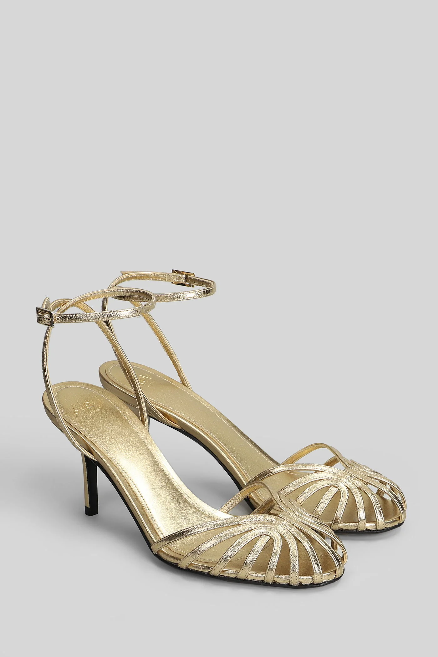 Blake 75 Sandals in gold leather - Image 12