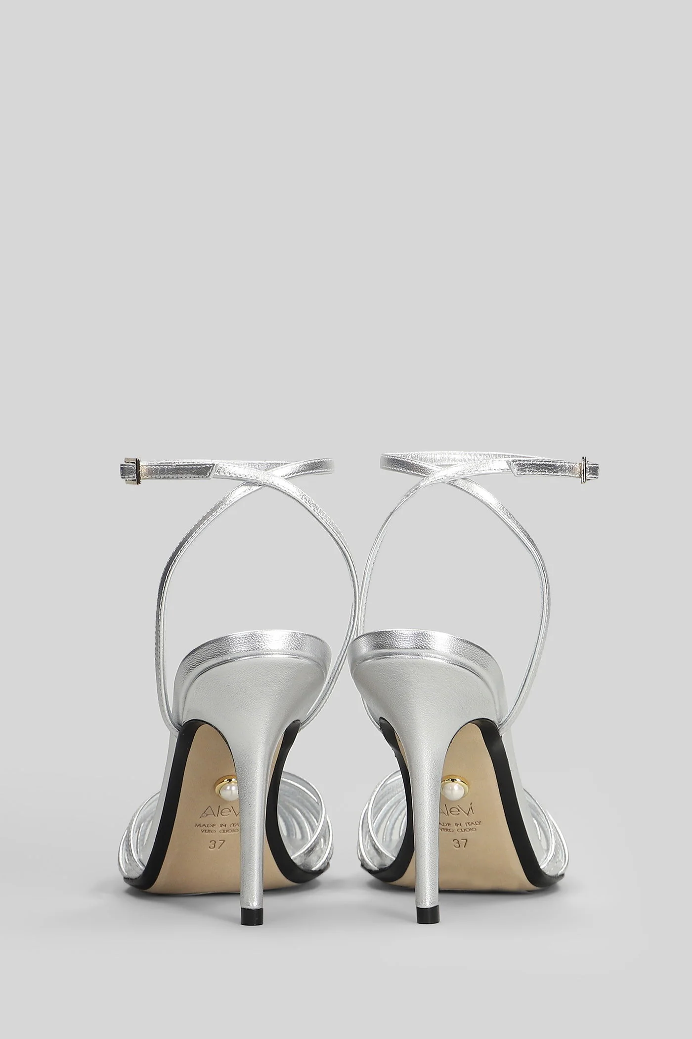 Blake 95 Sandals in silver leather - Image 14