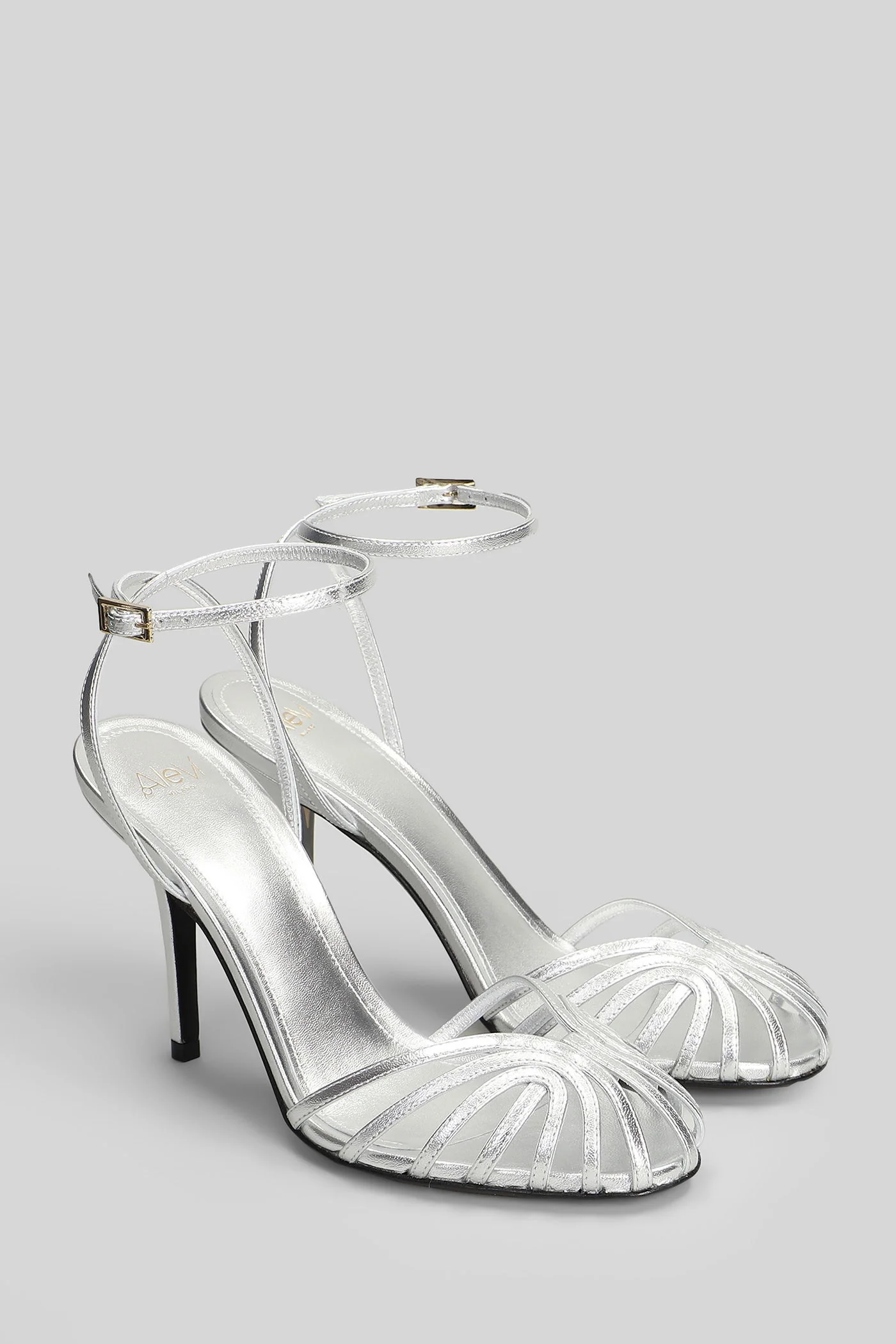 Blake 95 Sandals in silver leather - Image 7