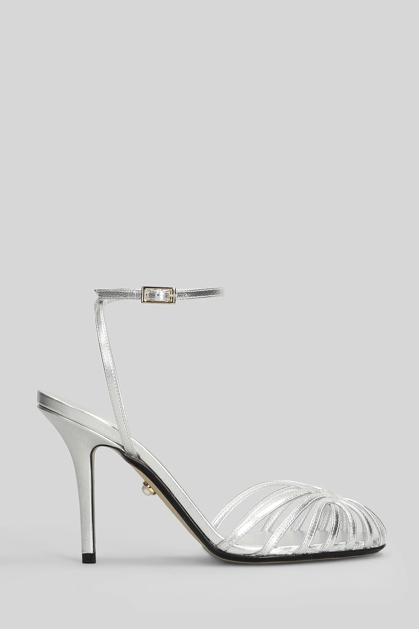 Blake 95 Sandals in silver leather - Image 81