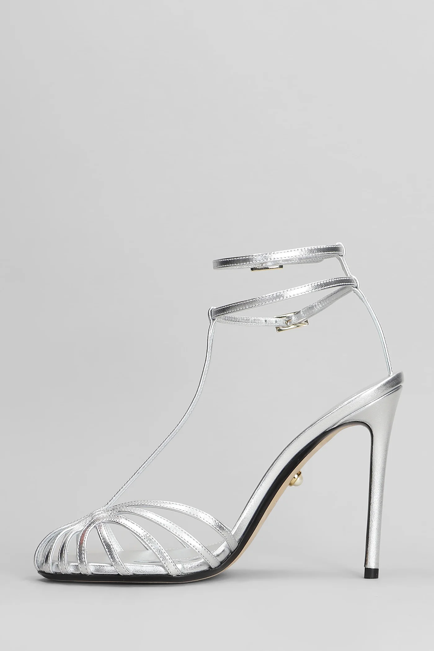 Stella 110 Sandals in silver leather - Image 3