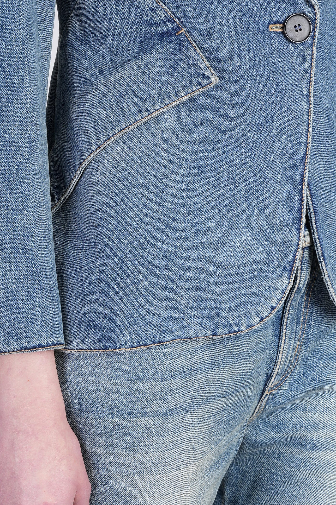 Blazer in blue cotton - Image 5