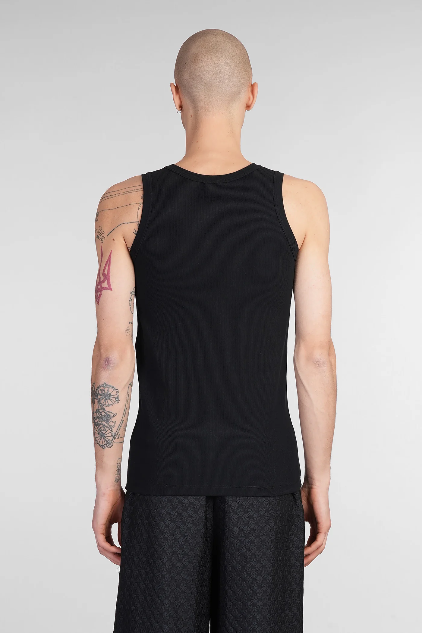tank Top in black cotton - Image 3