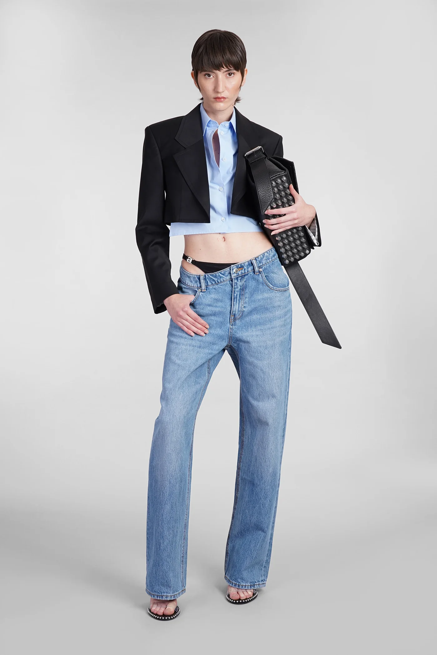 Blazer in black wool - Image 2