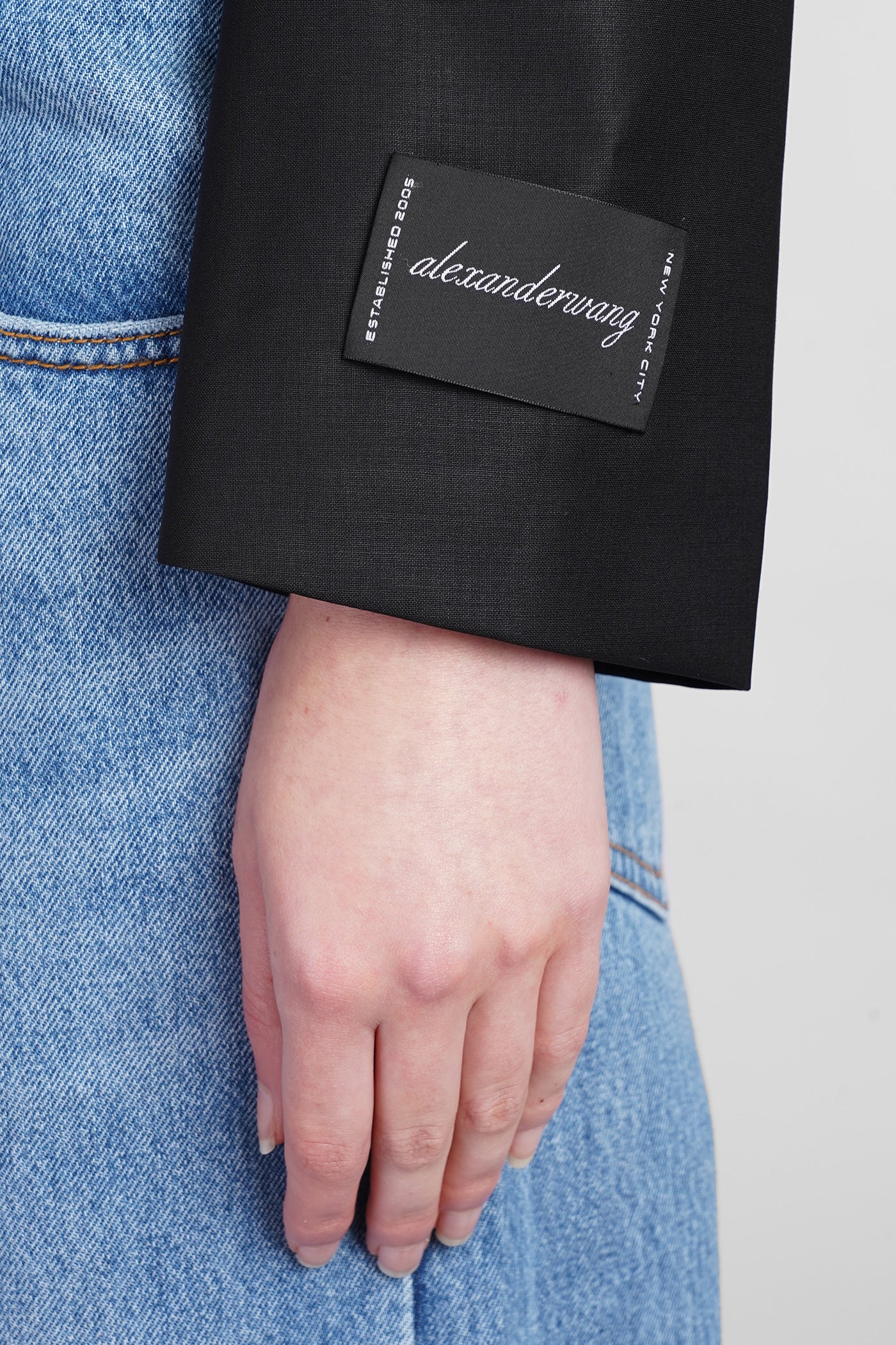 Blazer in black wool - Image 5