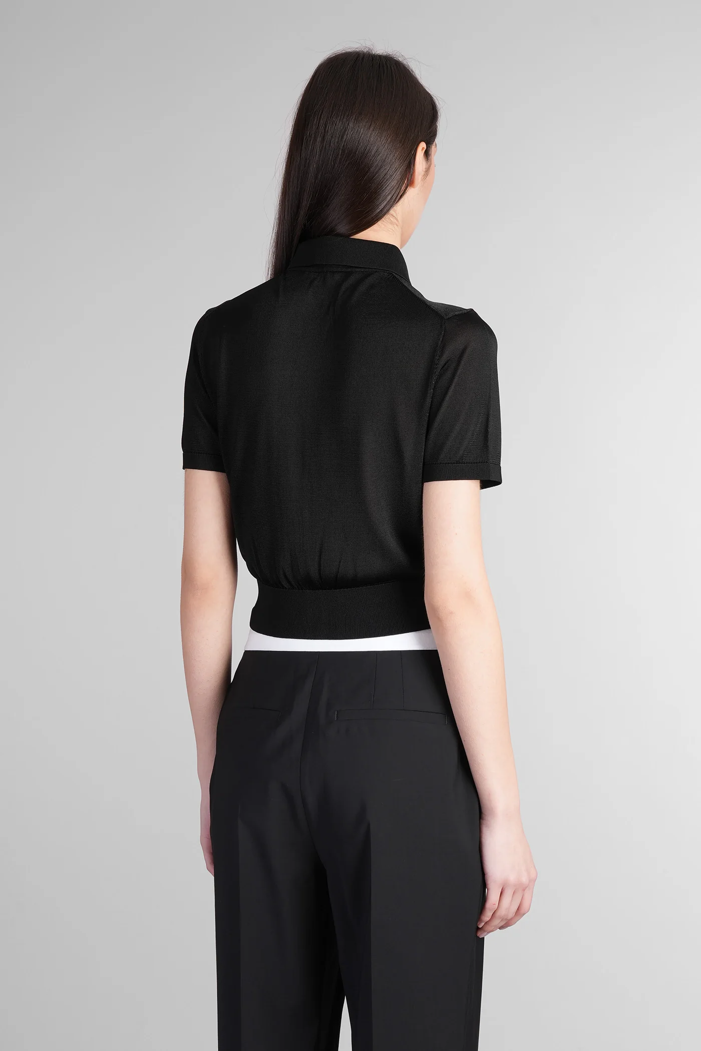 Knitwear in black viscose - Image 3
