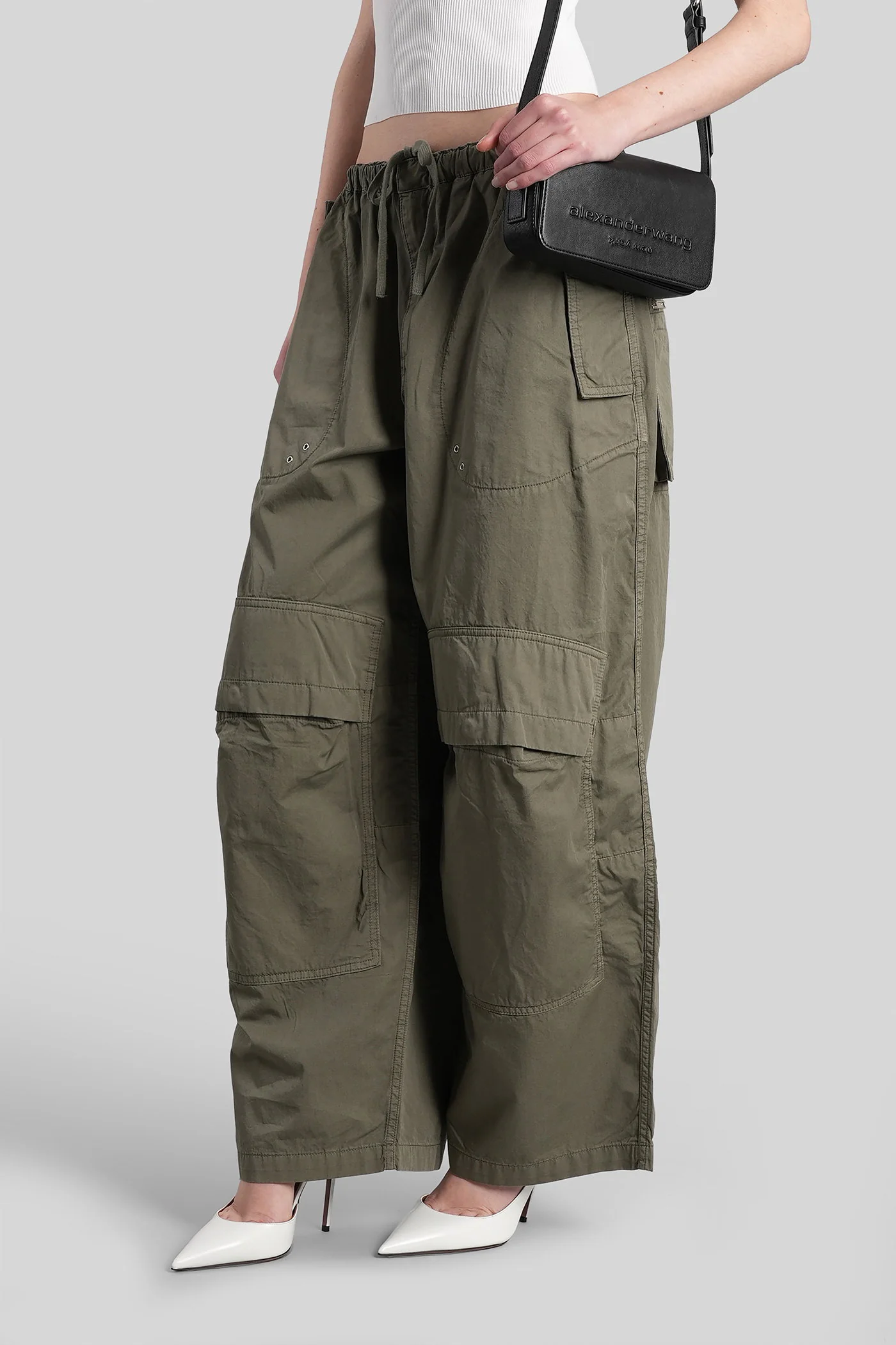 Pants in green cotton - Image 4