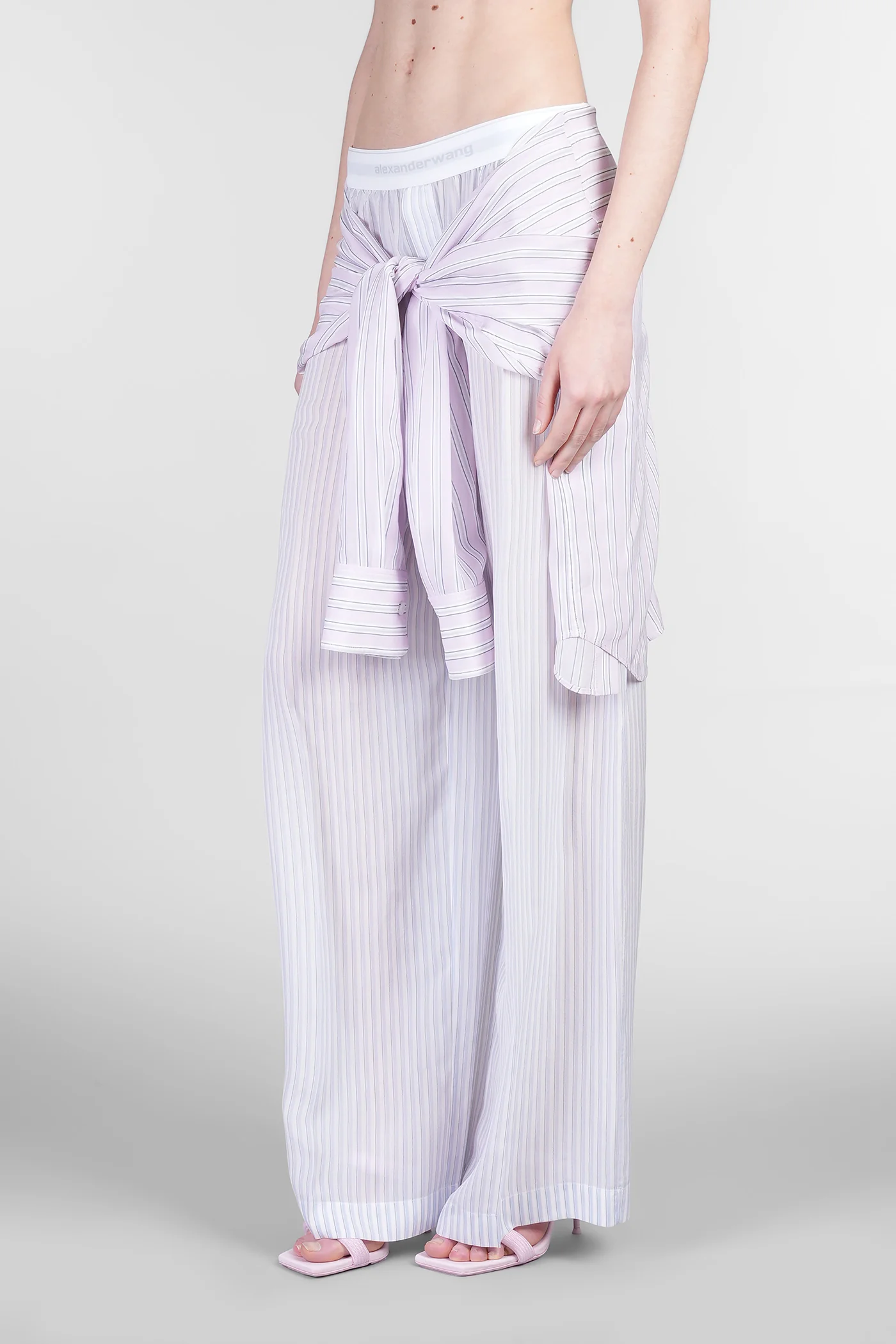 Pants in multicolor silk - Image 4