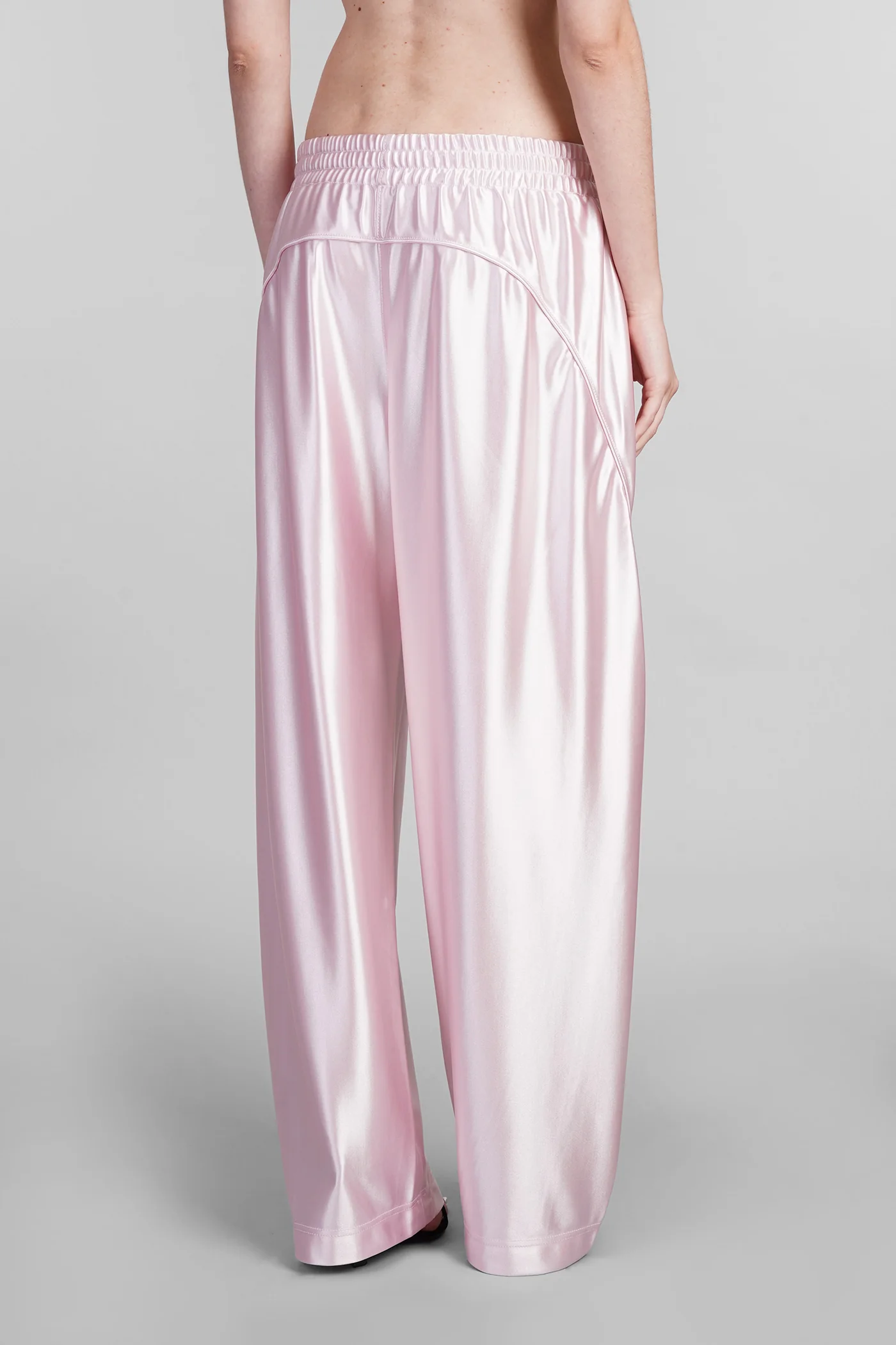 Pants in rose-pink polyester - Image 3