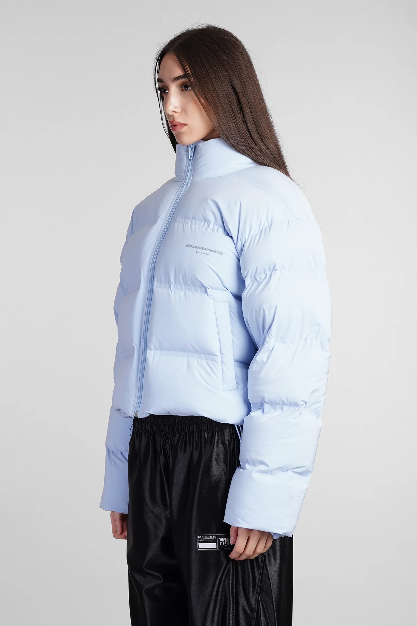 puffer in cyan polyester - Image 4