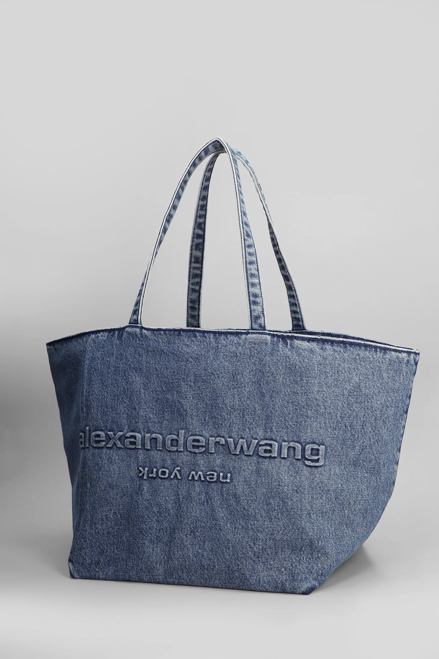 Punch tote Tote in blue cotton - Image 2